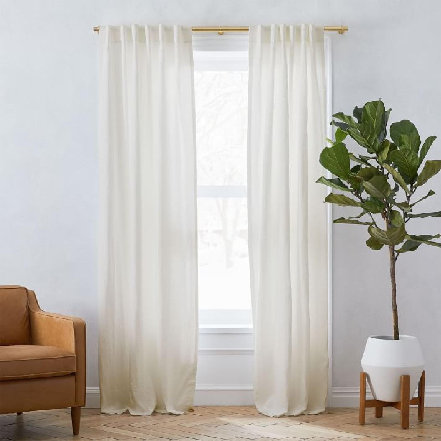 West Elm Belgin Flax Linen Curtains - image-4