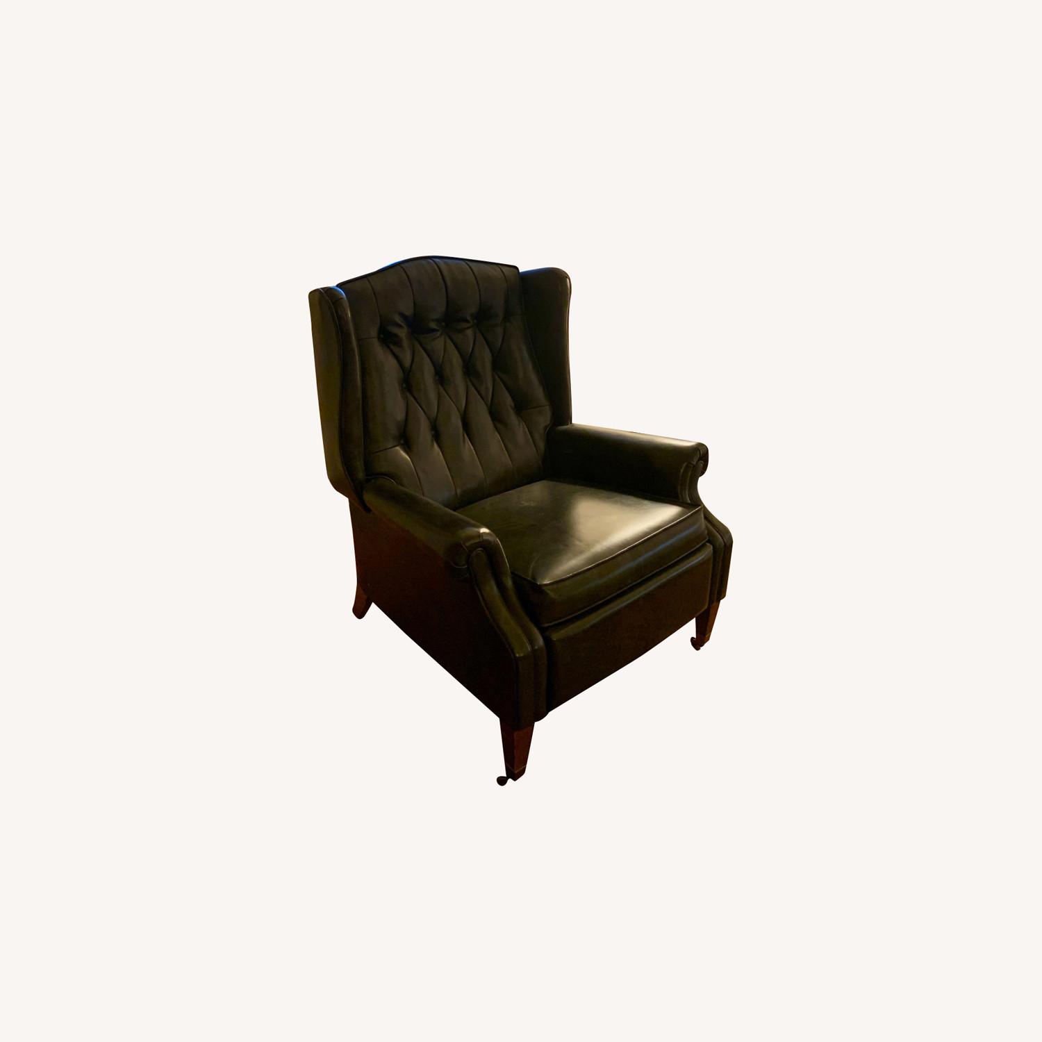 Black Leather Recliner - image-0