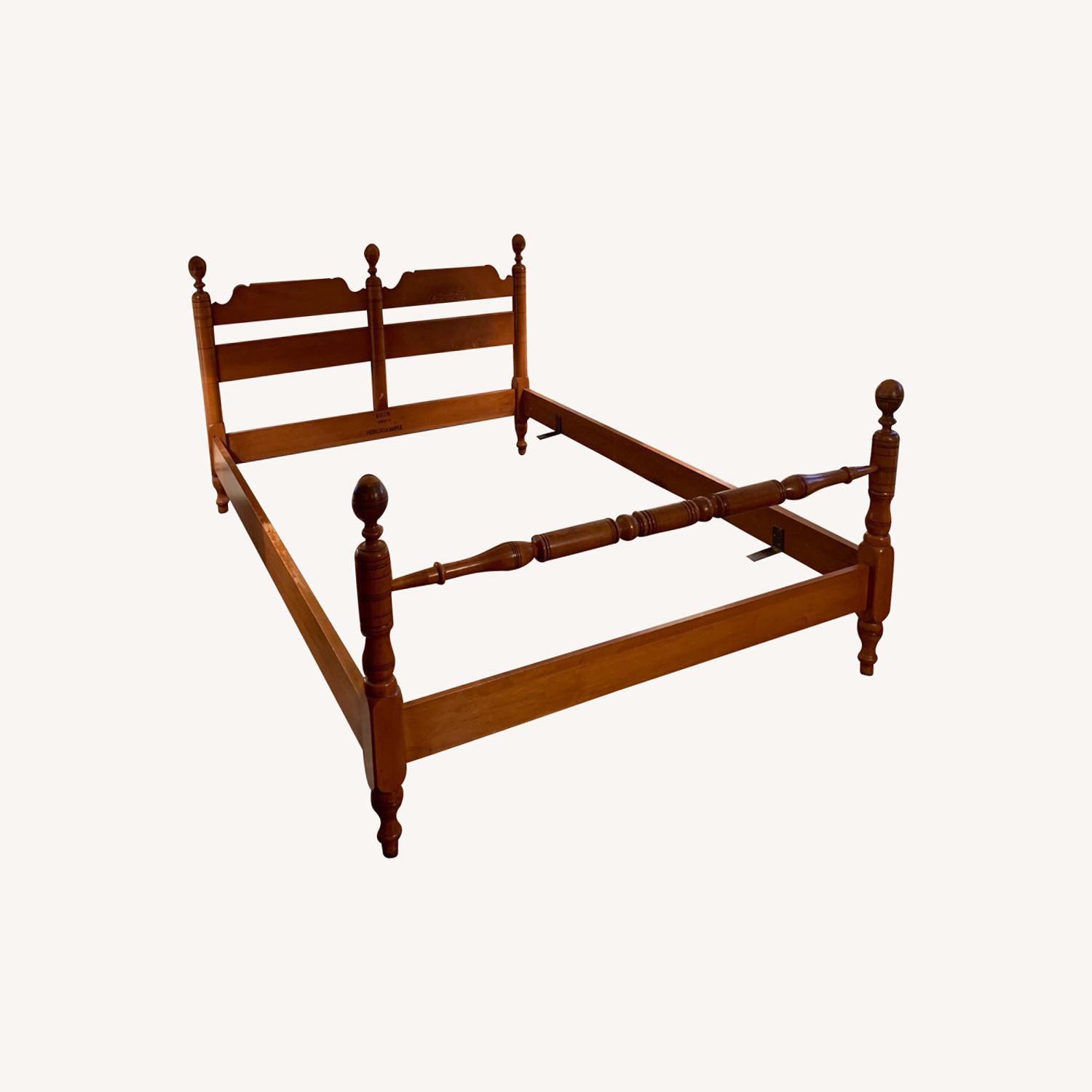 Midcentury Wood Full Sized Bed Frame AptDeco