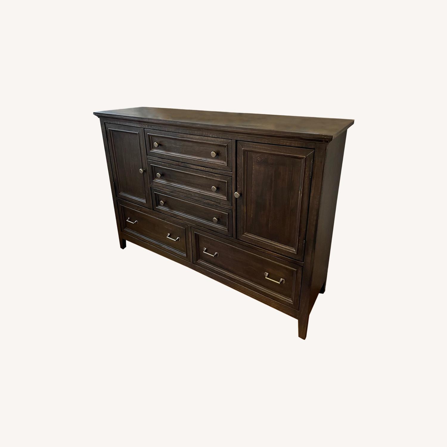 sachin and babi light blue dress Lansing Weathered Gray 9-Drawer Dresser
