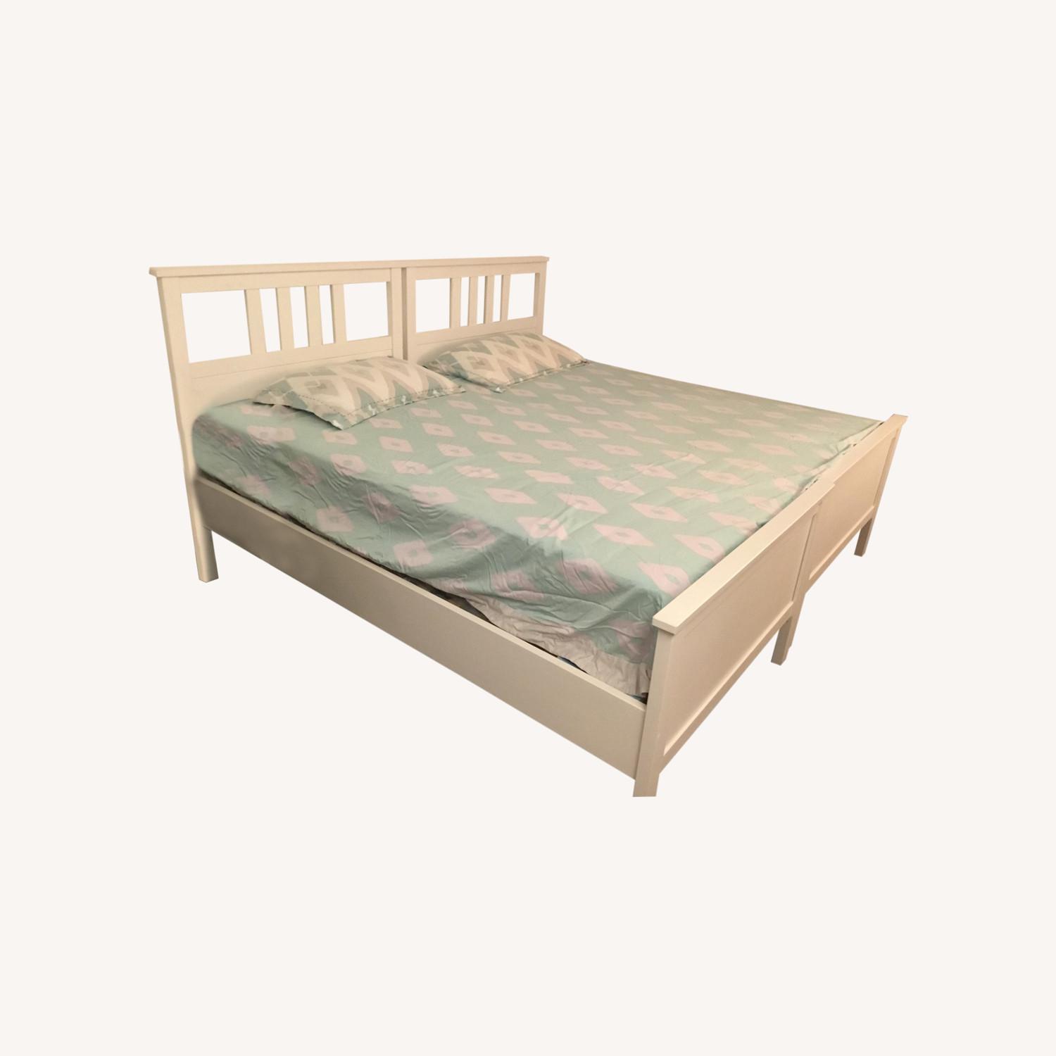 IKEA Twins Bed Frame (White) - image-0