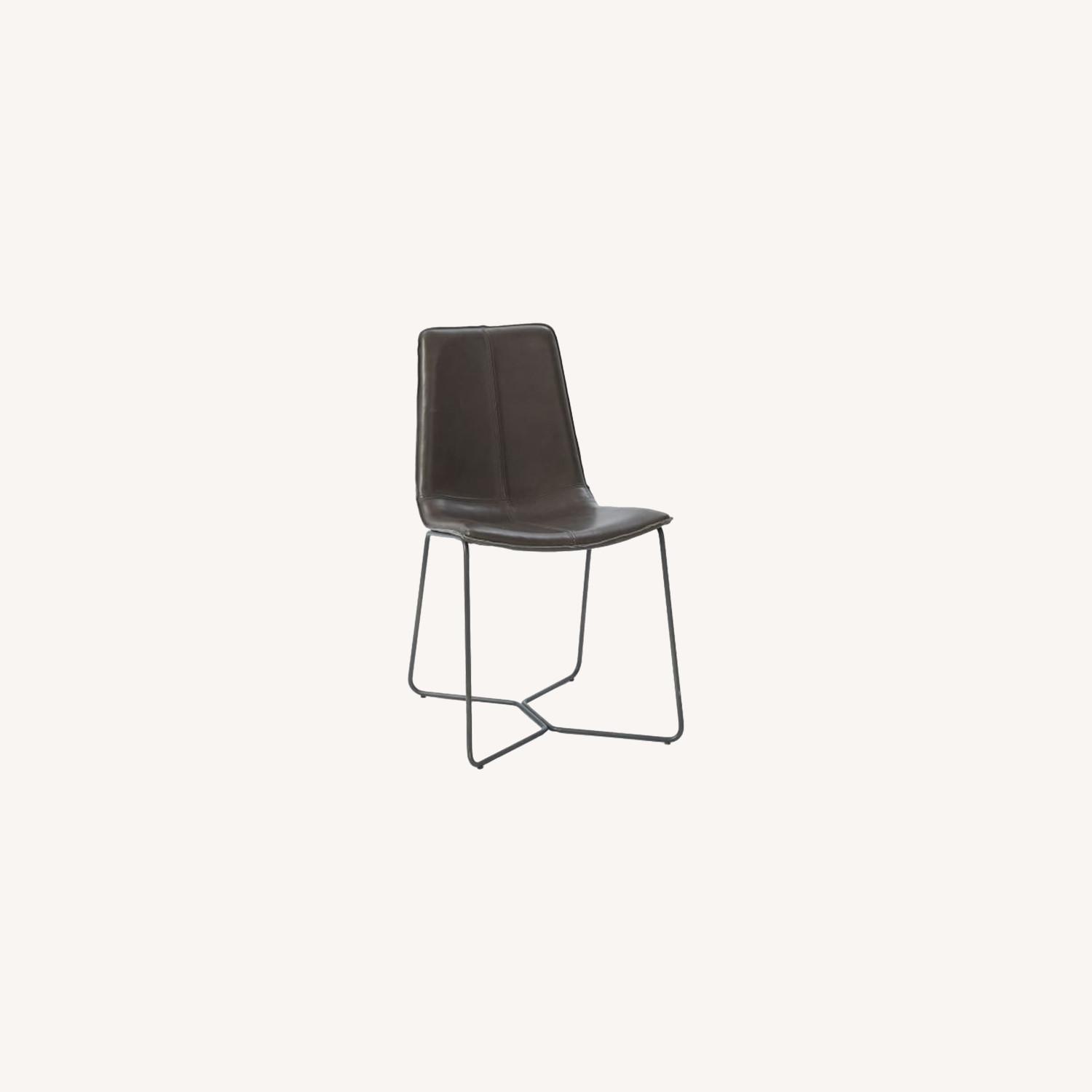 West Elm Slope Leather Dining Chair AptDeco