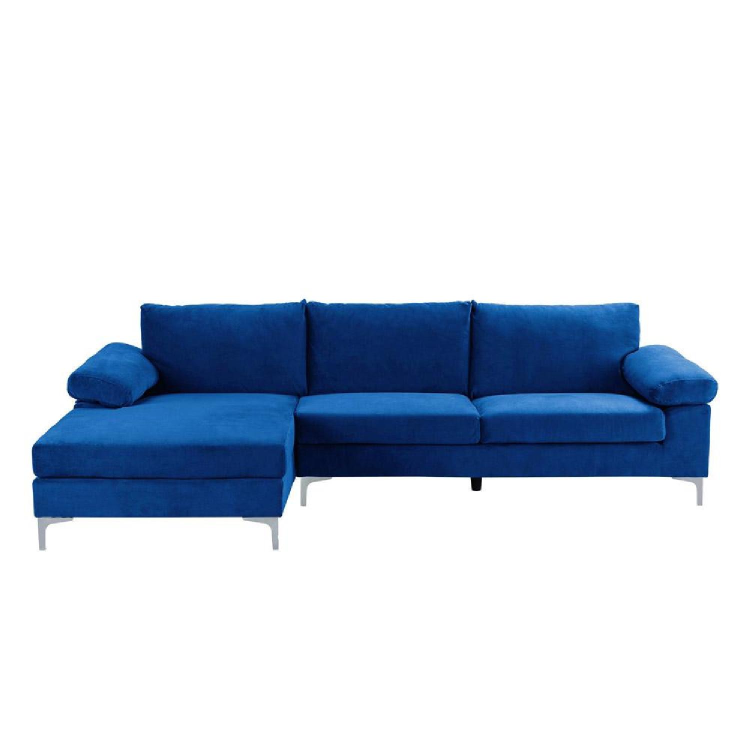 Amanda Modern Velvet large Sectional Sofa - image-4