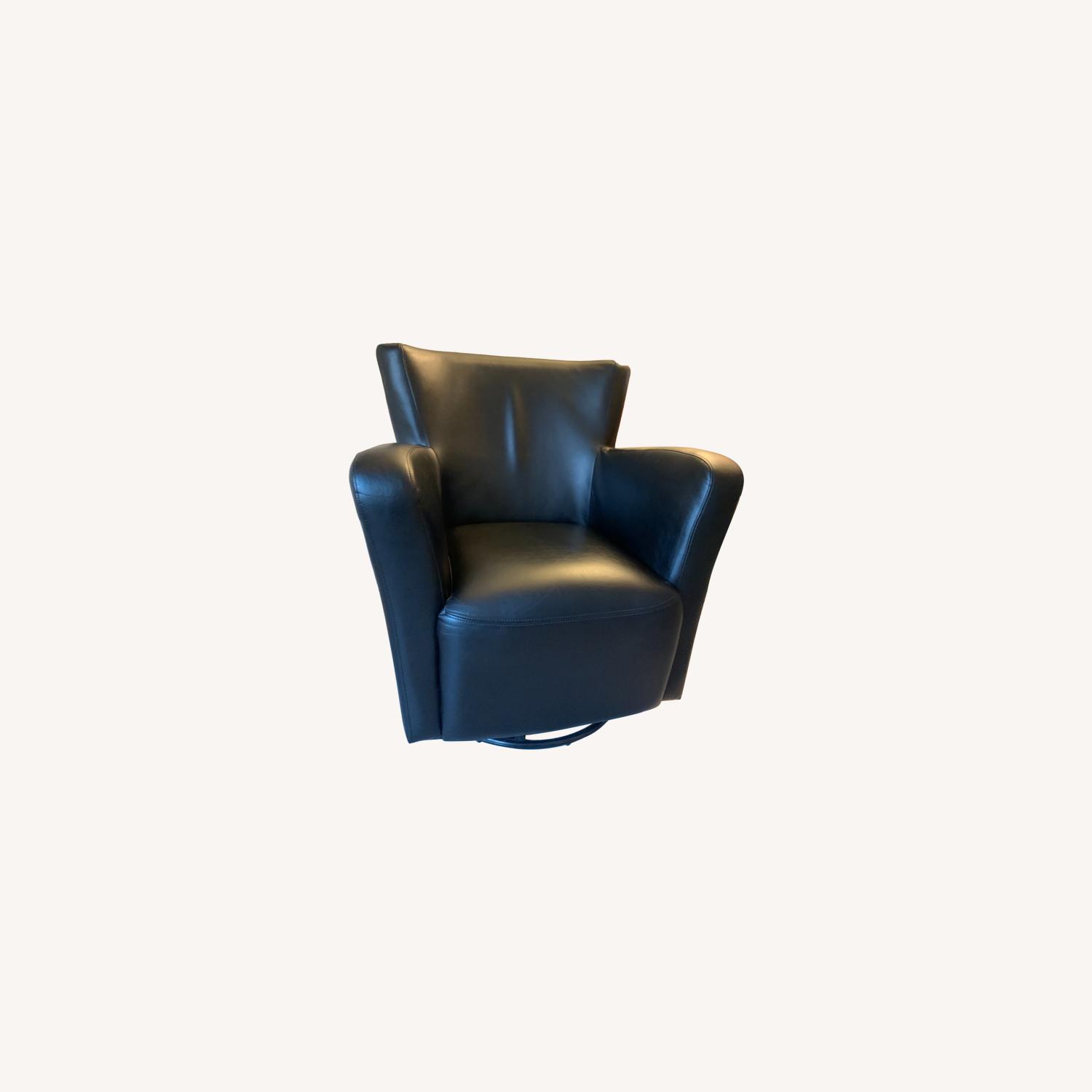 Black Swivel Accent Chair - image-0