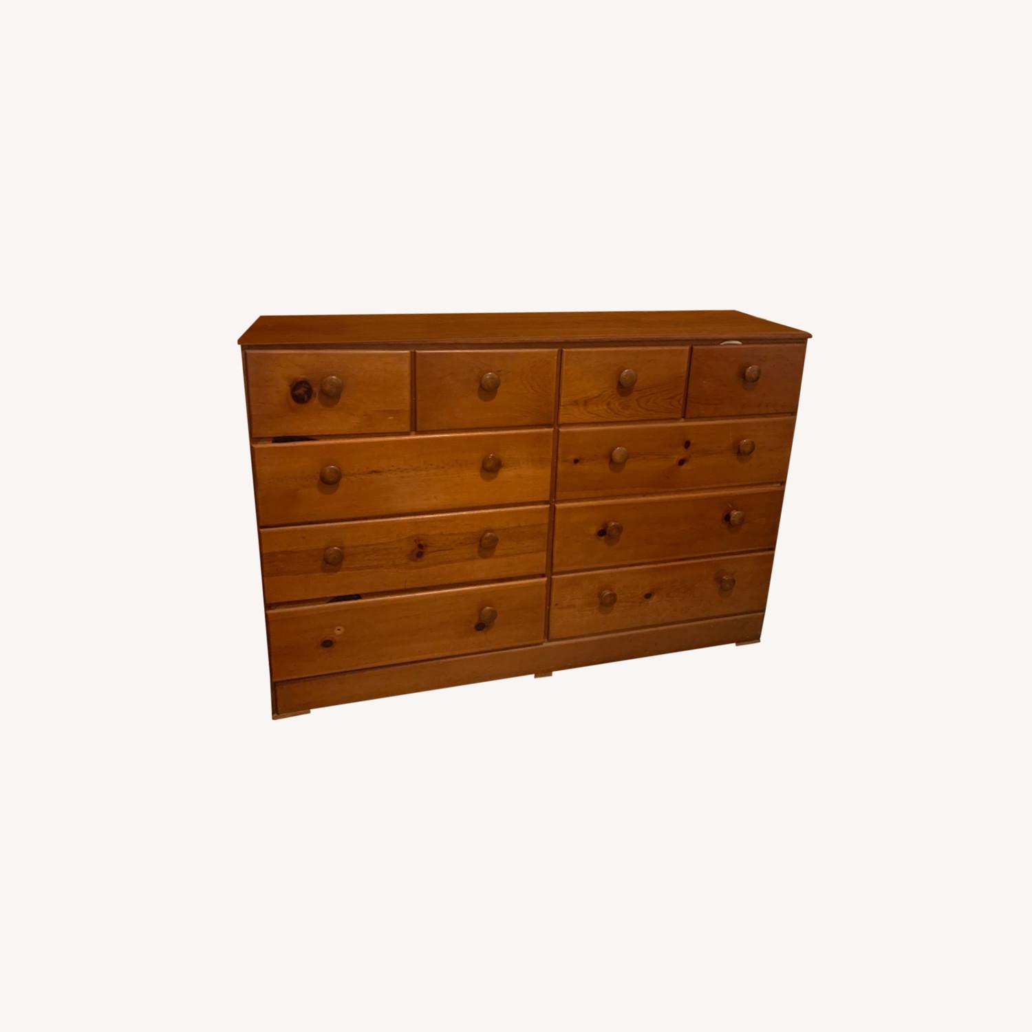 Vintage Natural Wood Dresser - image-0