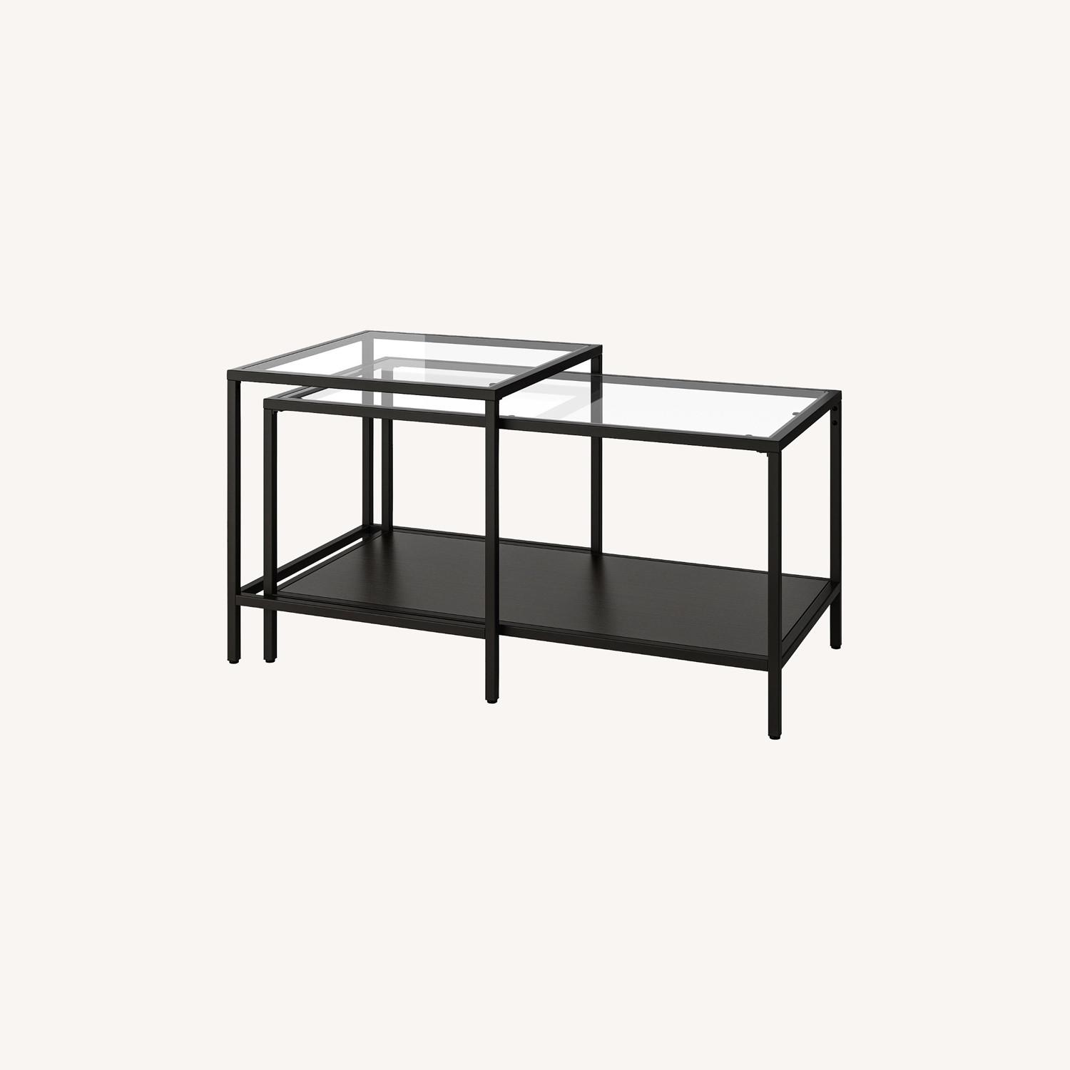 IKEA Nesting Glass Coffee Table AptDeco
