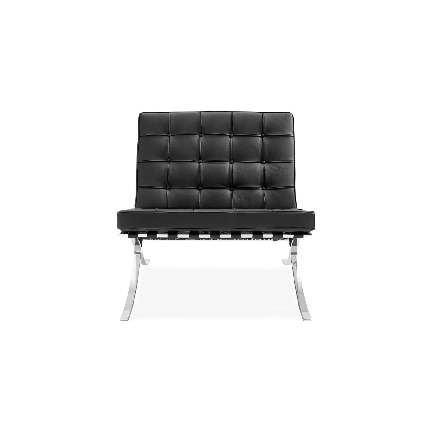 Barcelona Chair Replica in Black - image-1