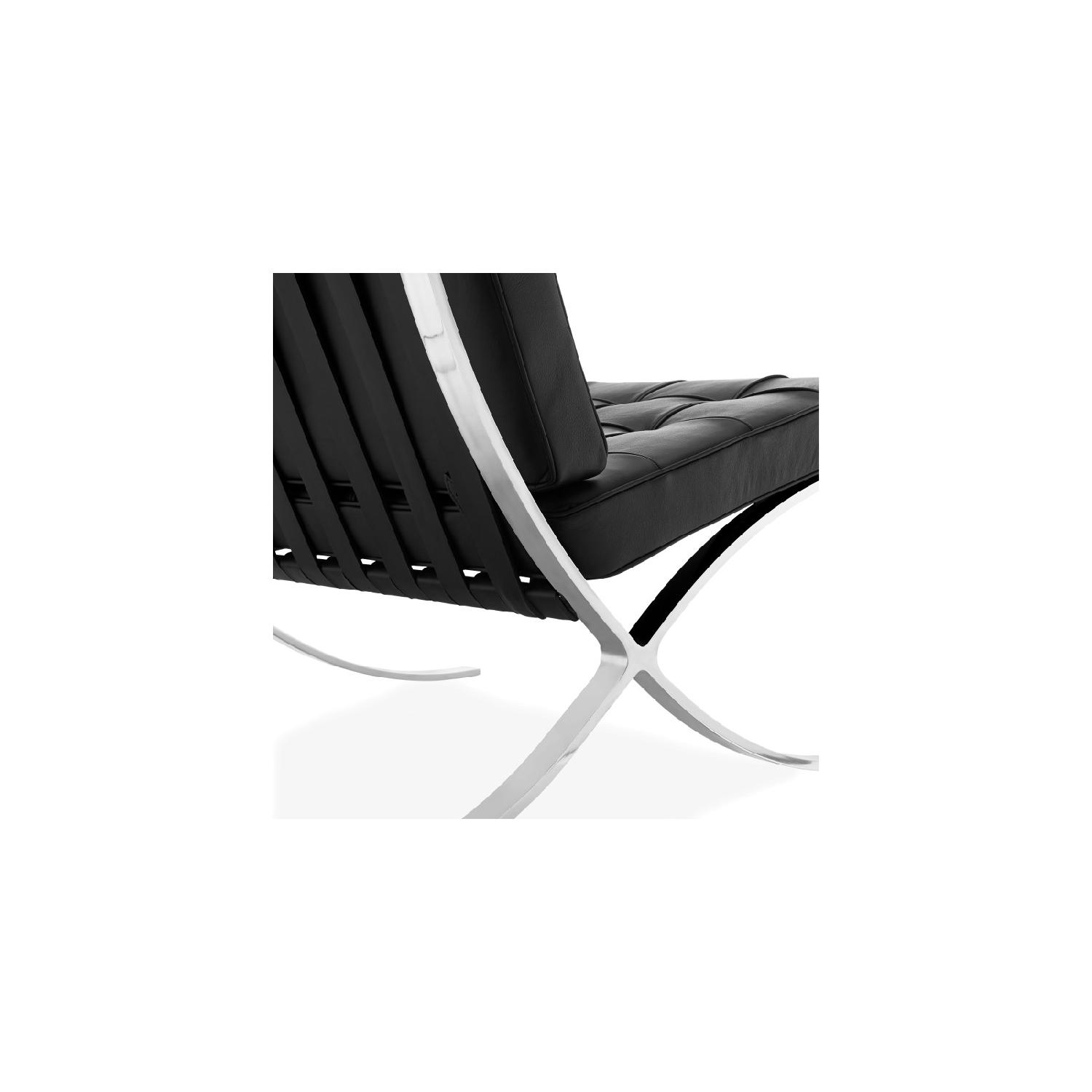 Barcelona Chair Replica in Black - image-2