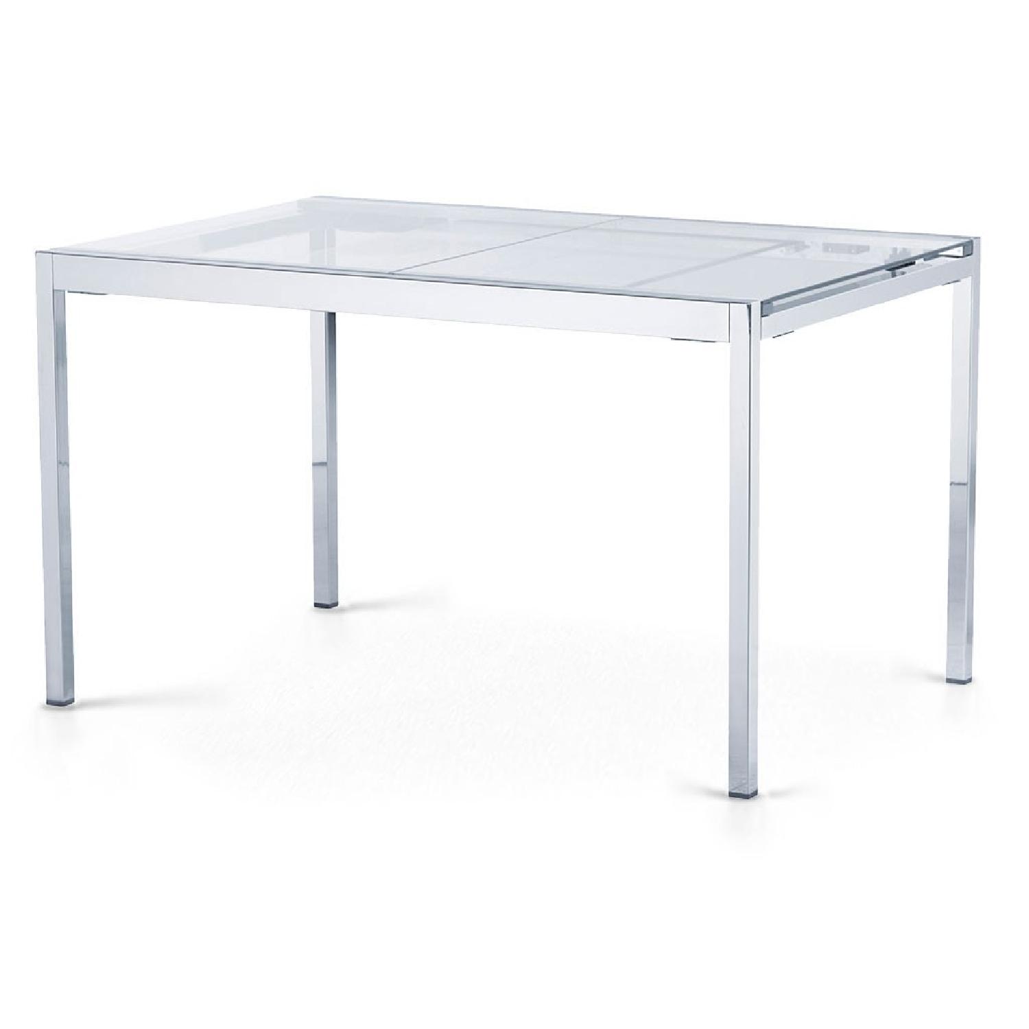 Ikea Glass Dining Table w/ 4 Acrylic Chairs - image-3