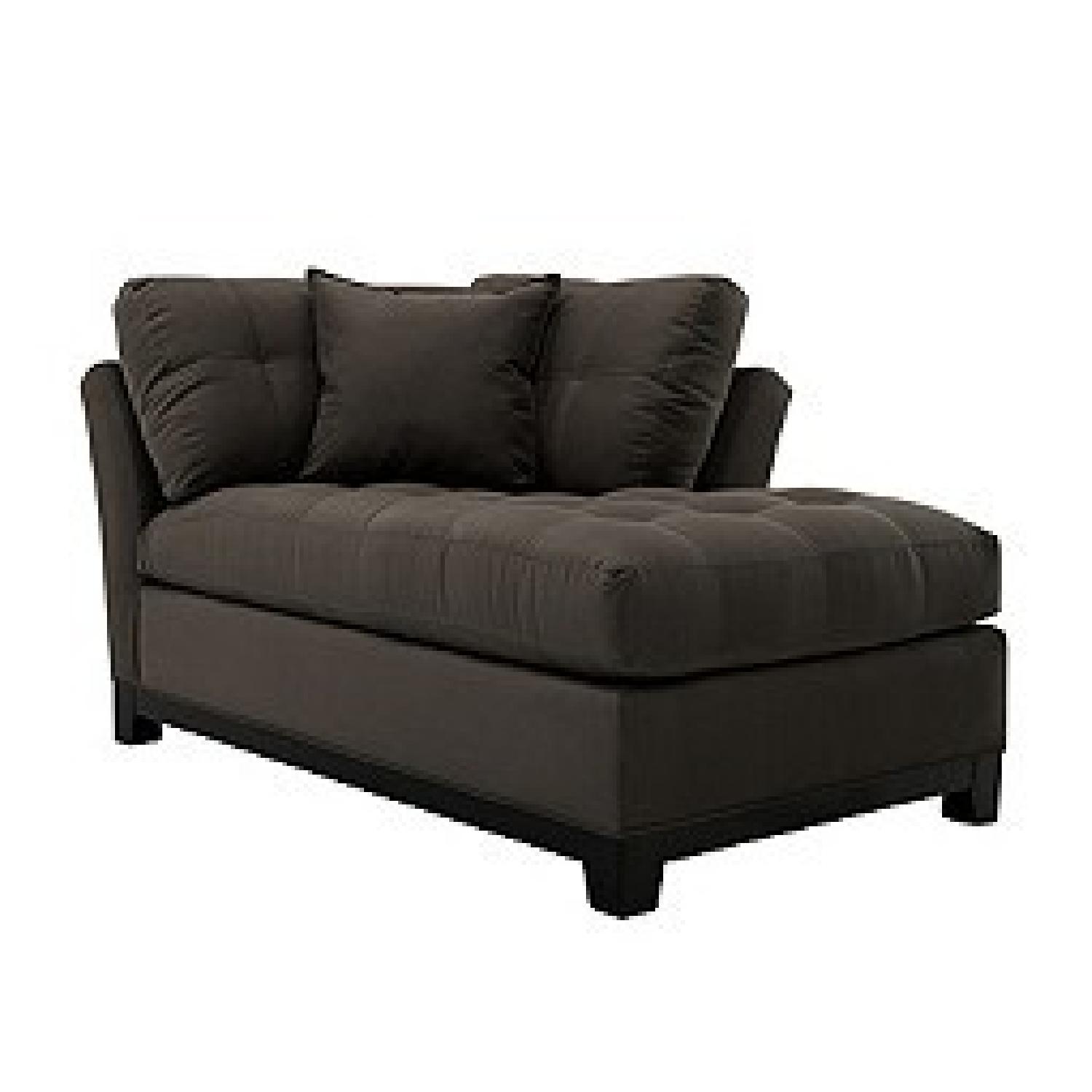 Raymour & Flanigan Microfiber Chaise Lounge - image-3