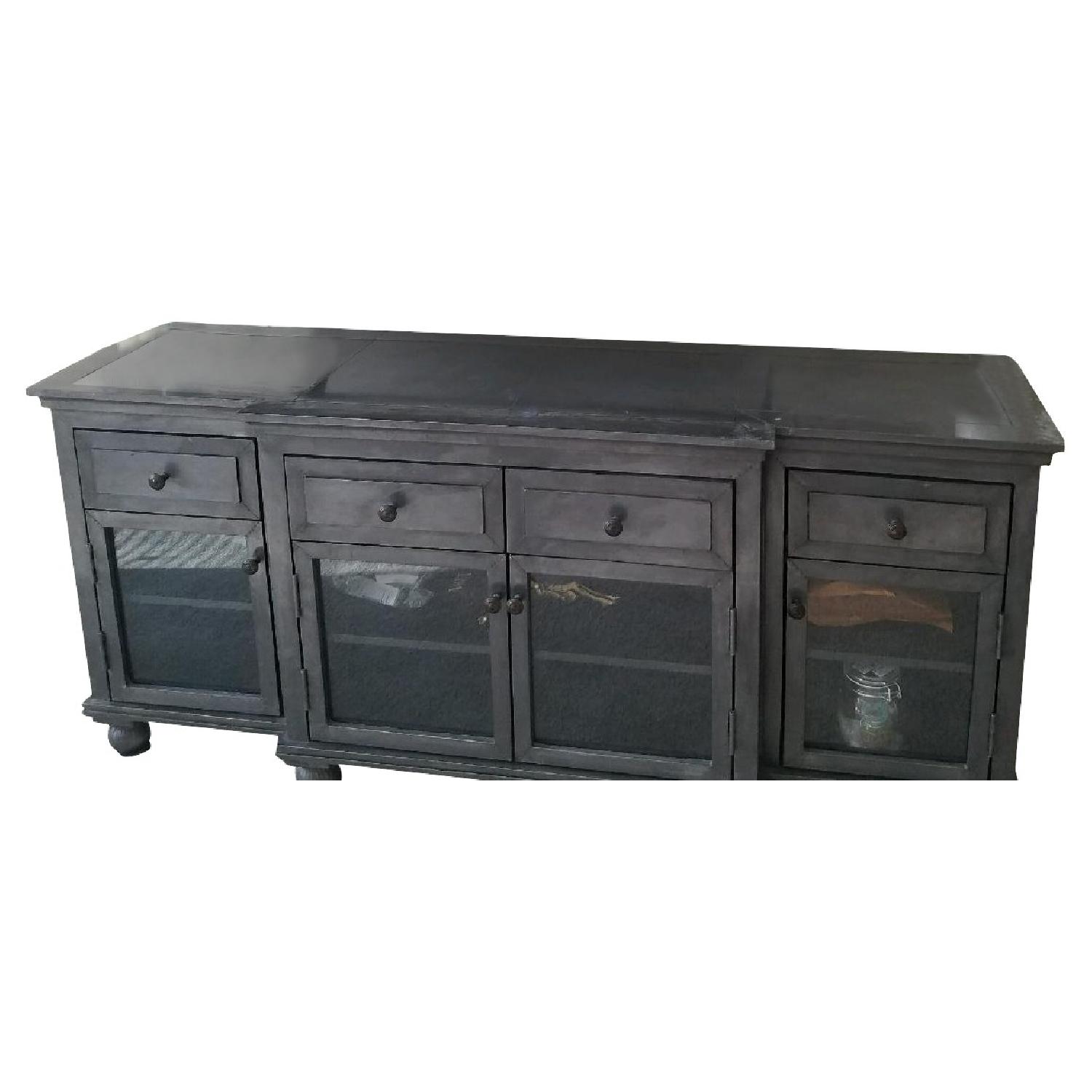 Restoration Hardware Metal-Wrapped Glass Media Console - image-2