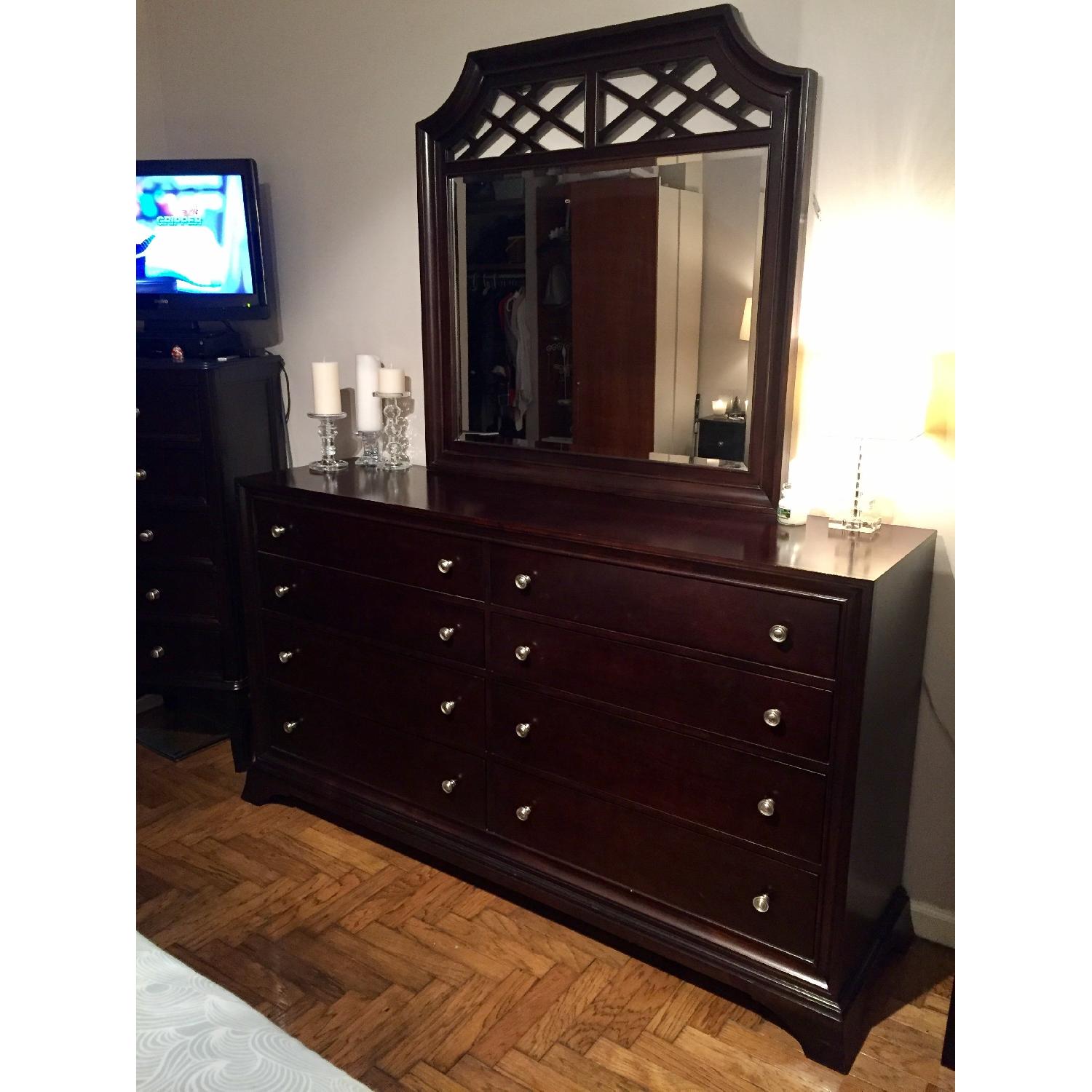 Solid Wood Queen Size Bed Frame w/ Headboard - image-4