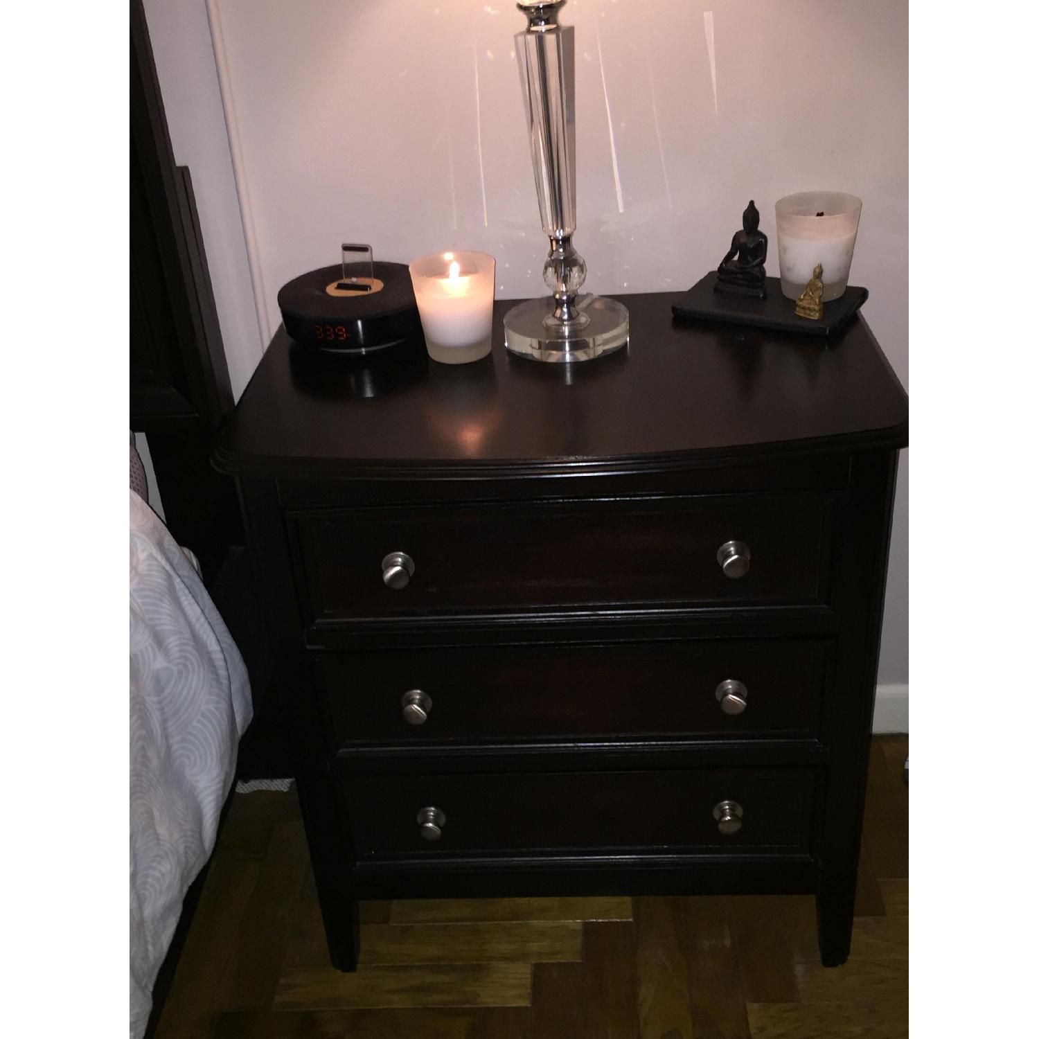 Solid Wood Queen Size Bed Frame w/ Headboard - image-5