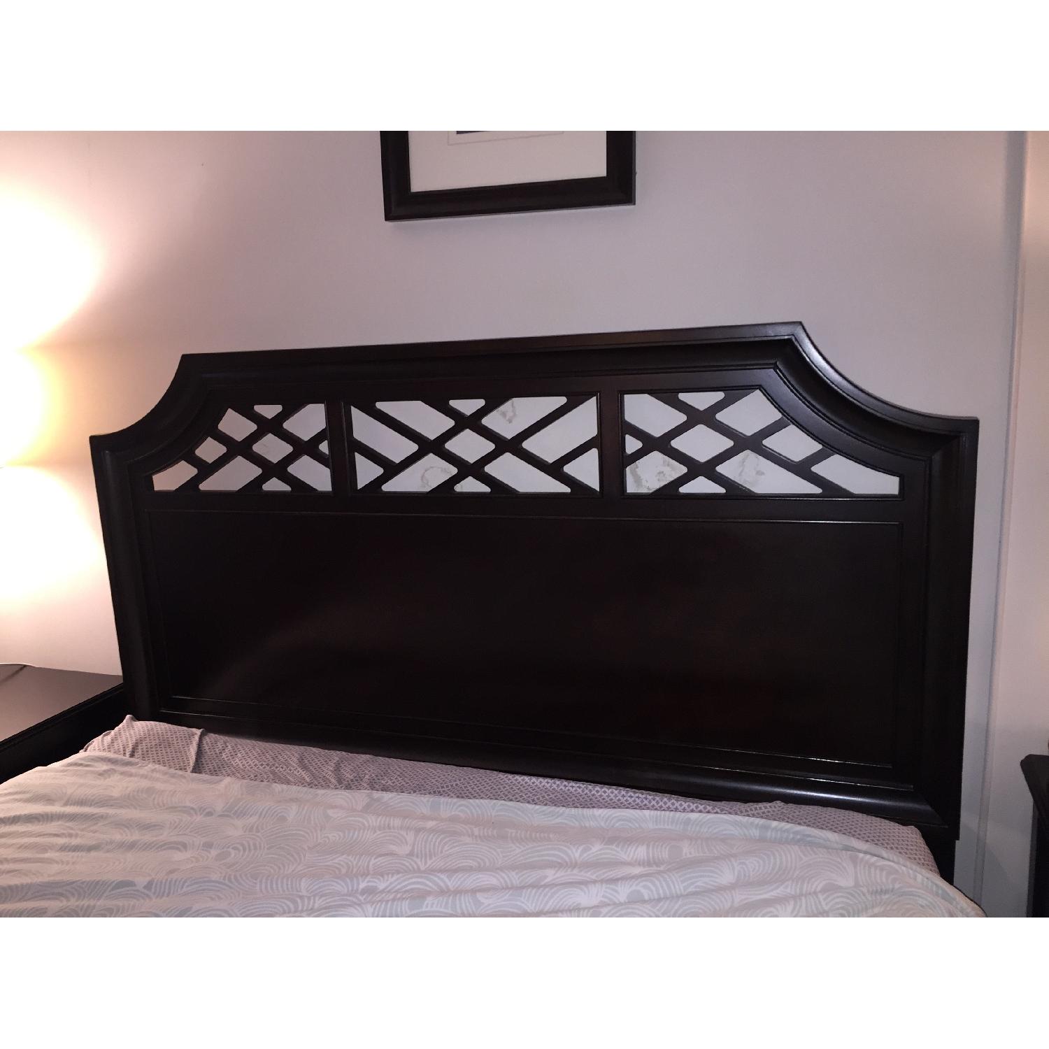 Solid Wood Queen Size Bed Frame w/ Headboard - image-7
