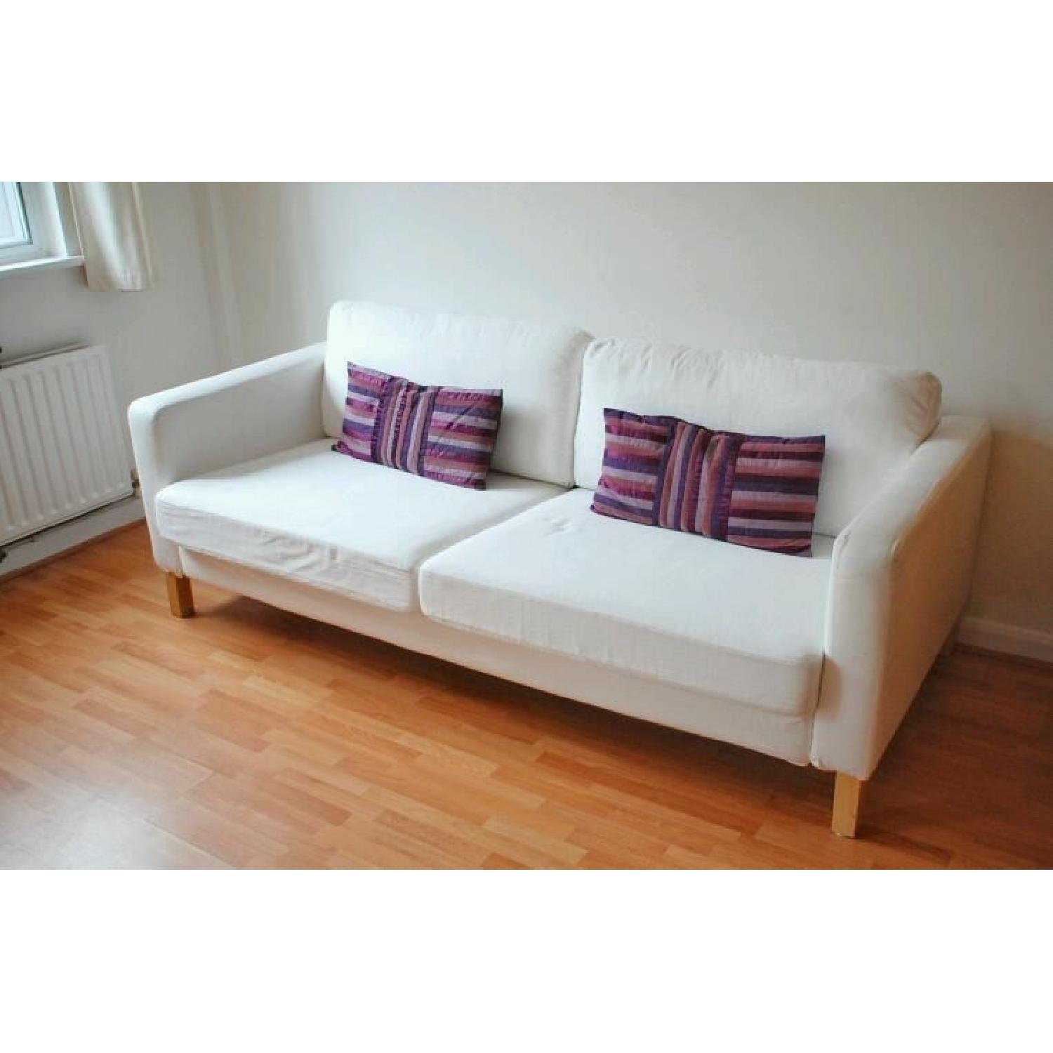 Ikea Karlstad Sofa in White - image-1