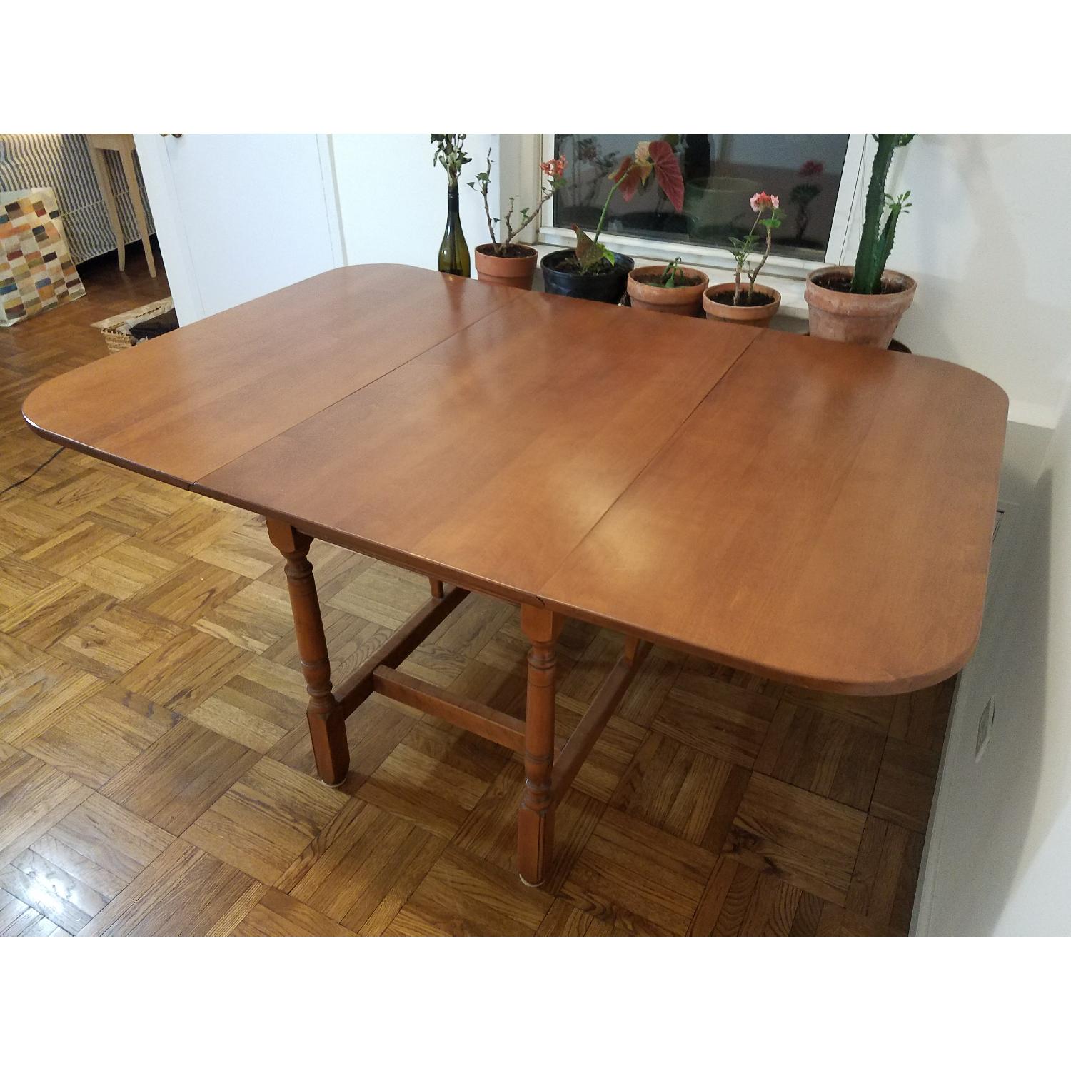 Refinished & Coated Maple Whitney Antique Drop Leaf Table - image-1