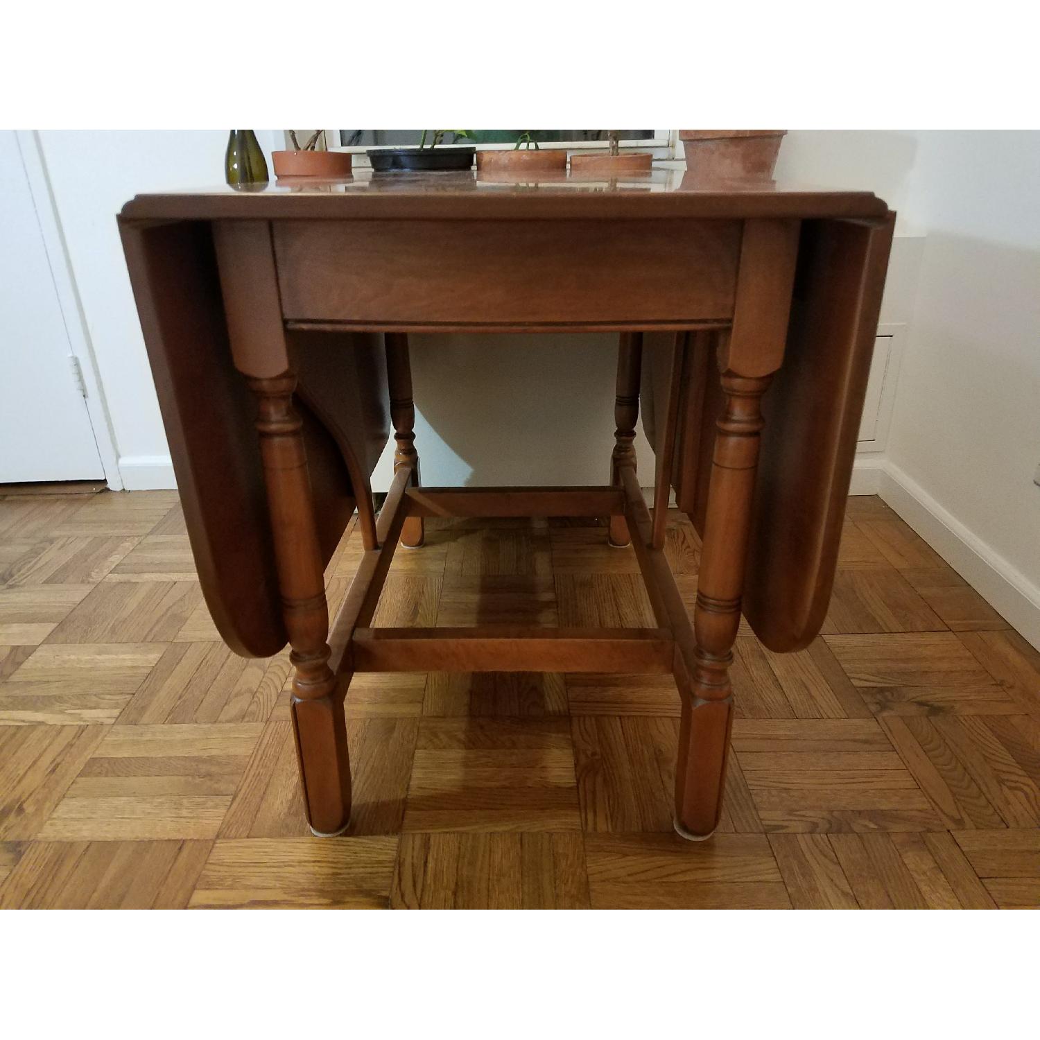 Refinished & Coated Maple Whitney Antique Drop Leaf Table - image-4