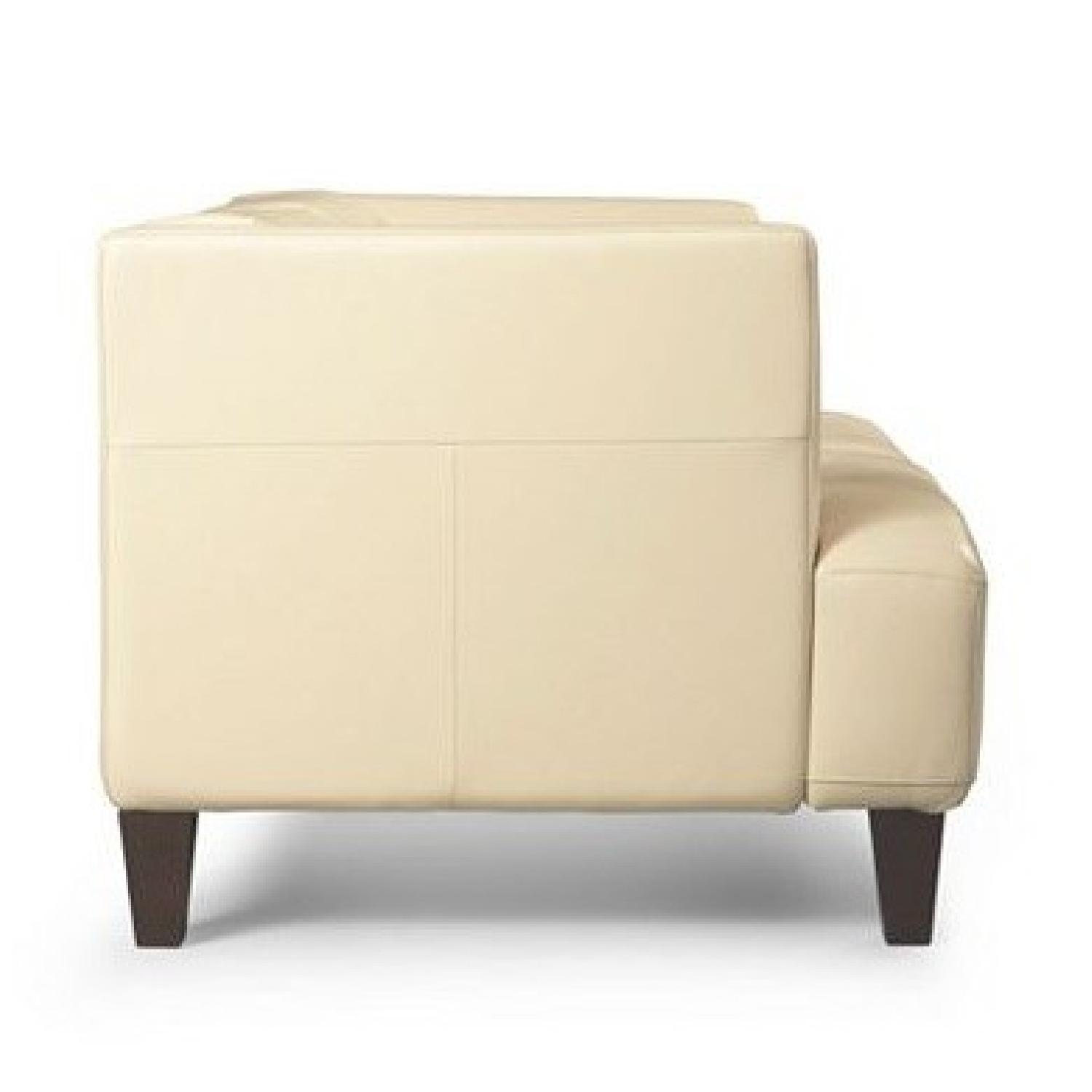 Macy's Pearl Leather Sofa - image-1