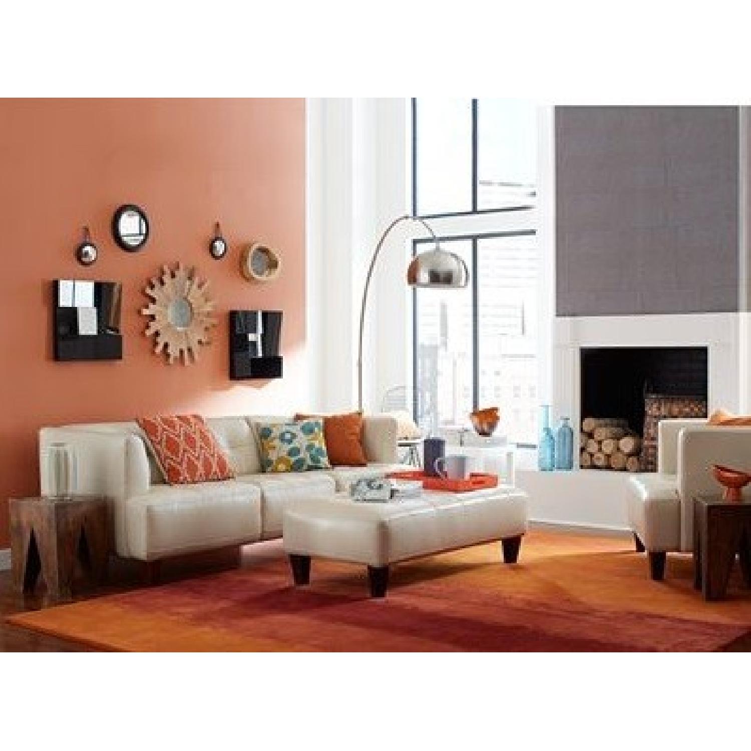 Macy's Pearl Leather Sofa - image-3