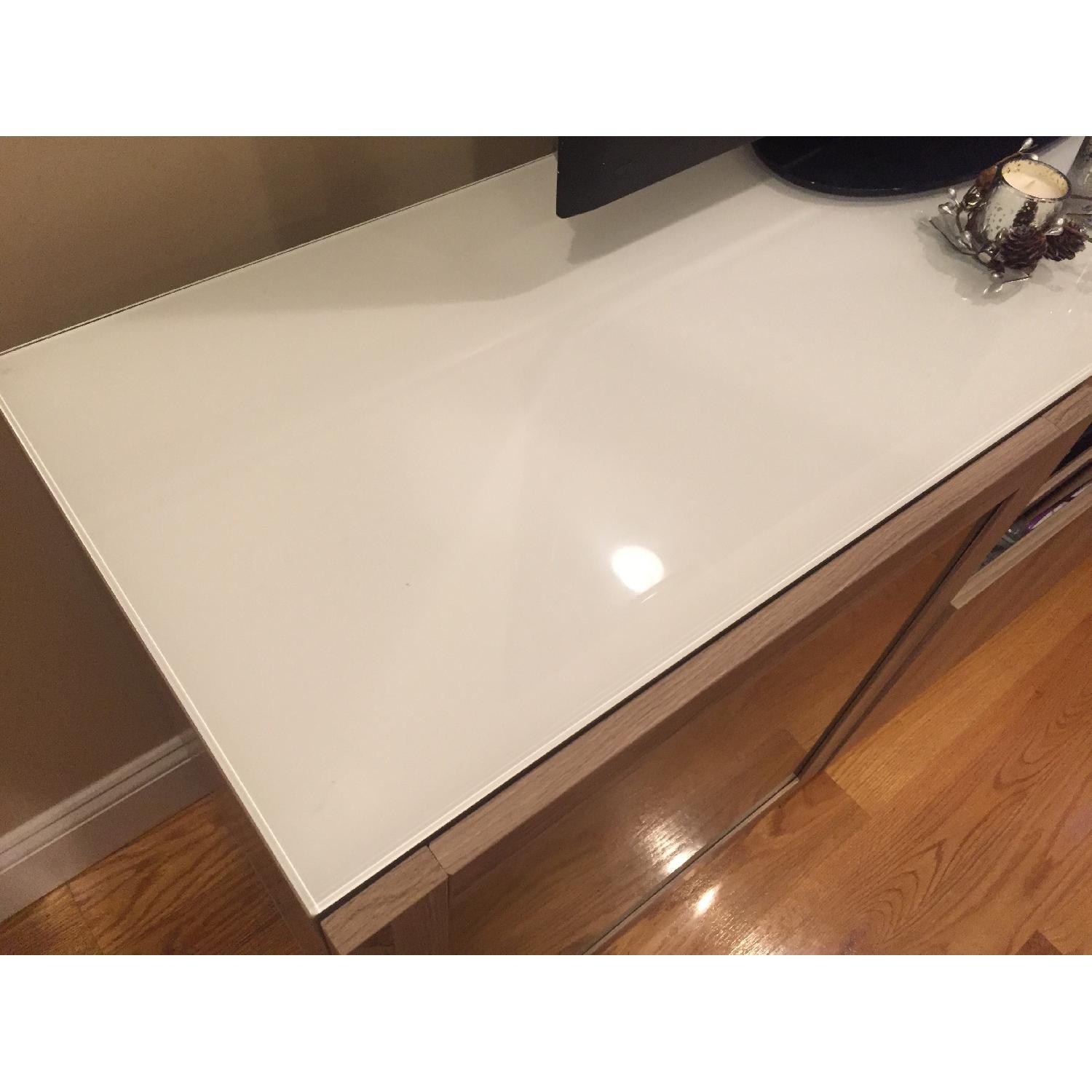 Ikea White & Brown Wooden TV Stand - image-3