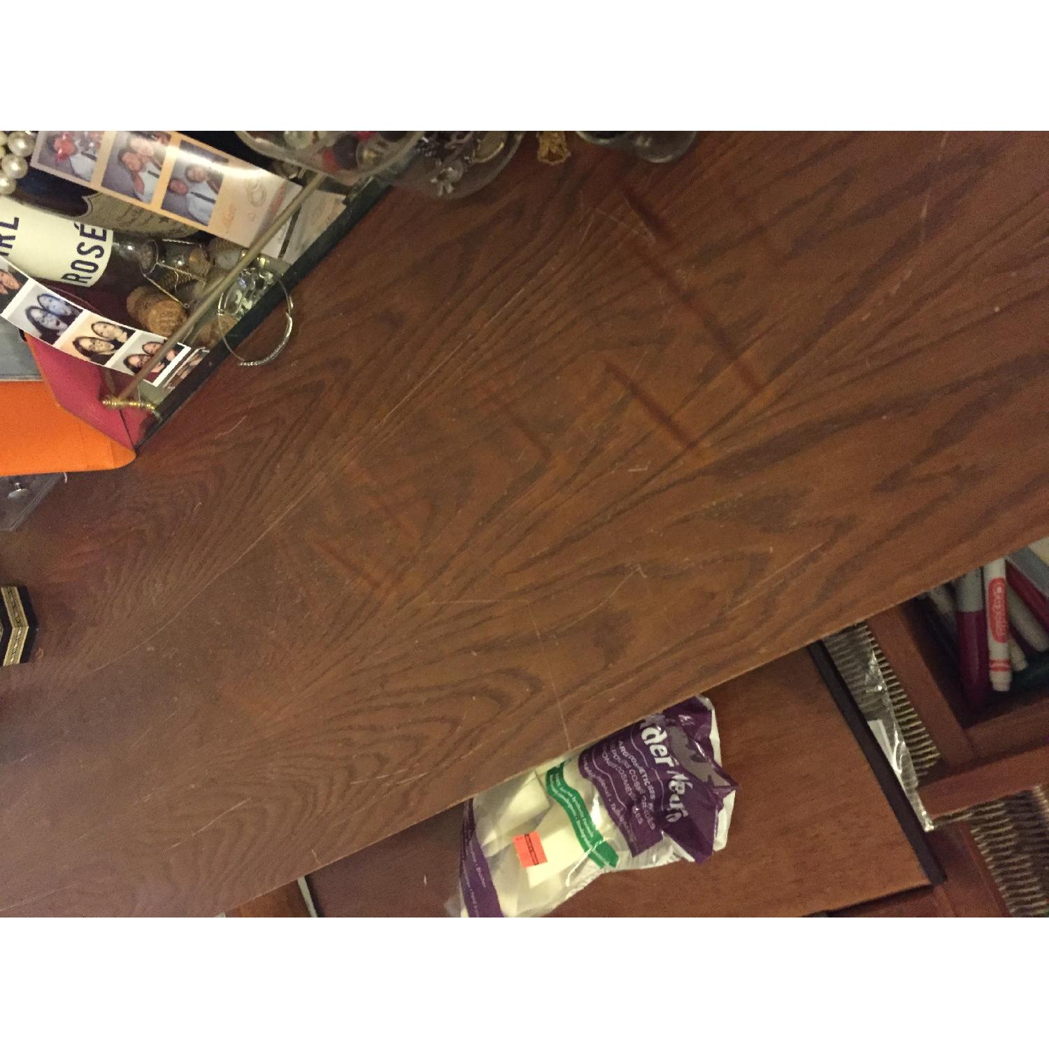 Mission Style Ash Oak Wood Desk/Vanity - image-3