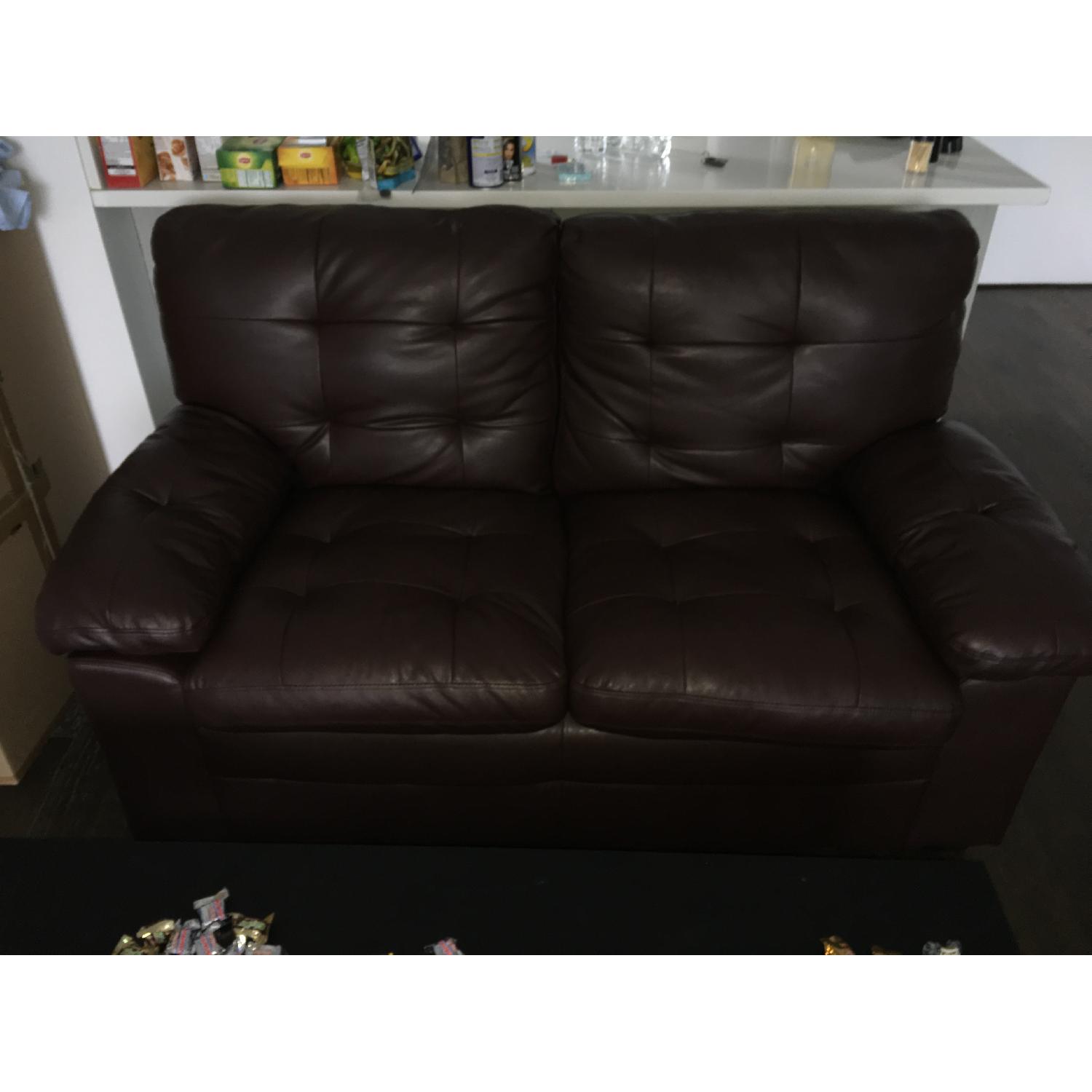 Leather Loveseat - image-1