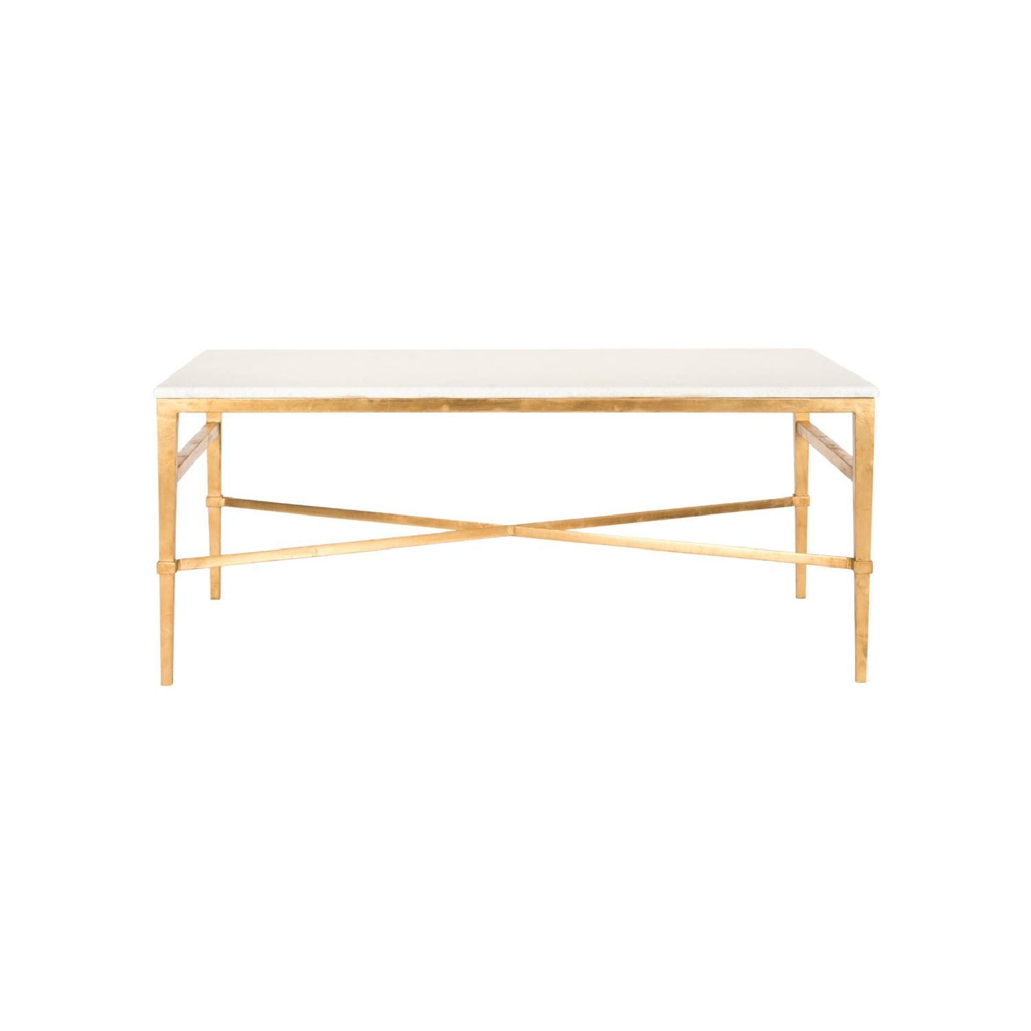 Safavieh Couture Gold & Marble Acker Coffee Table - image-1