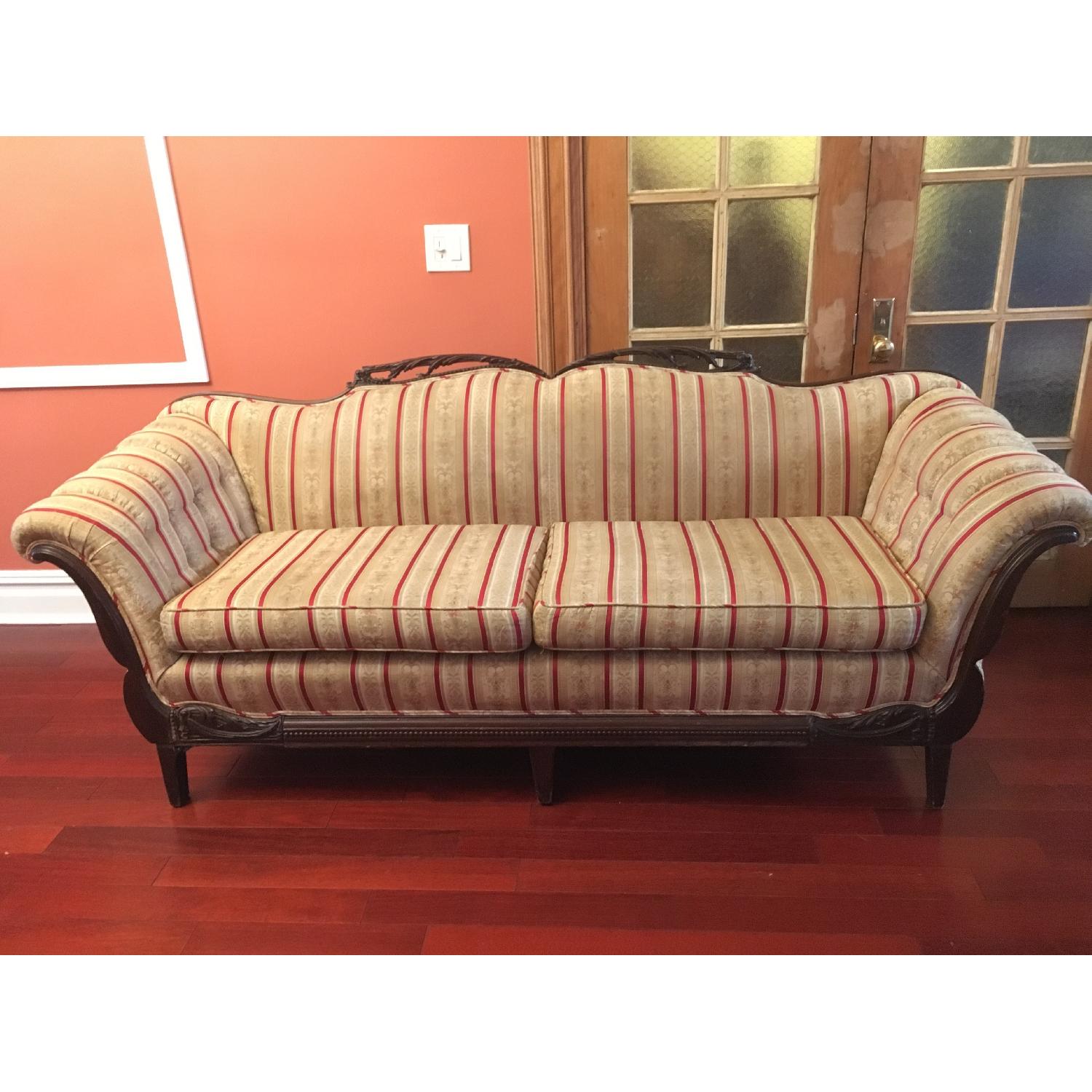 Vintage Camel Back Sofa - image-1