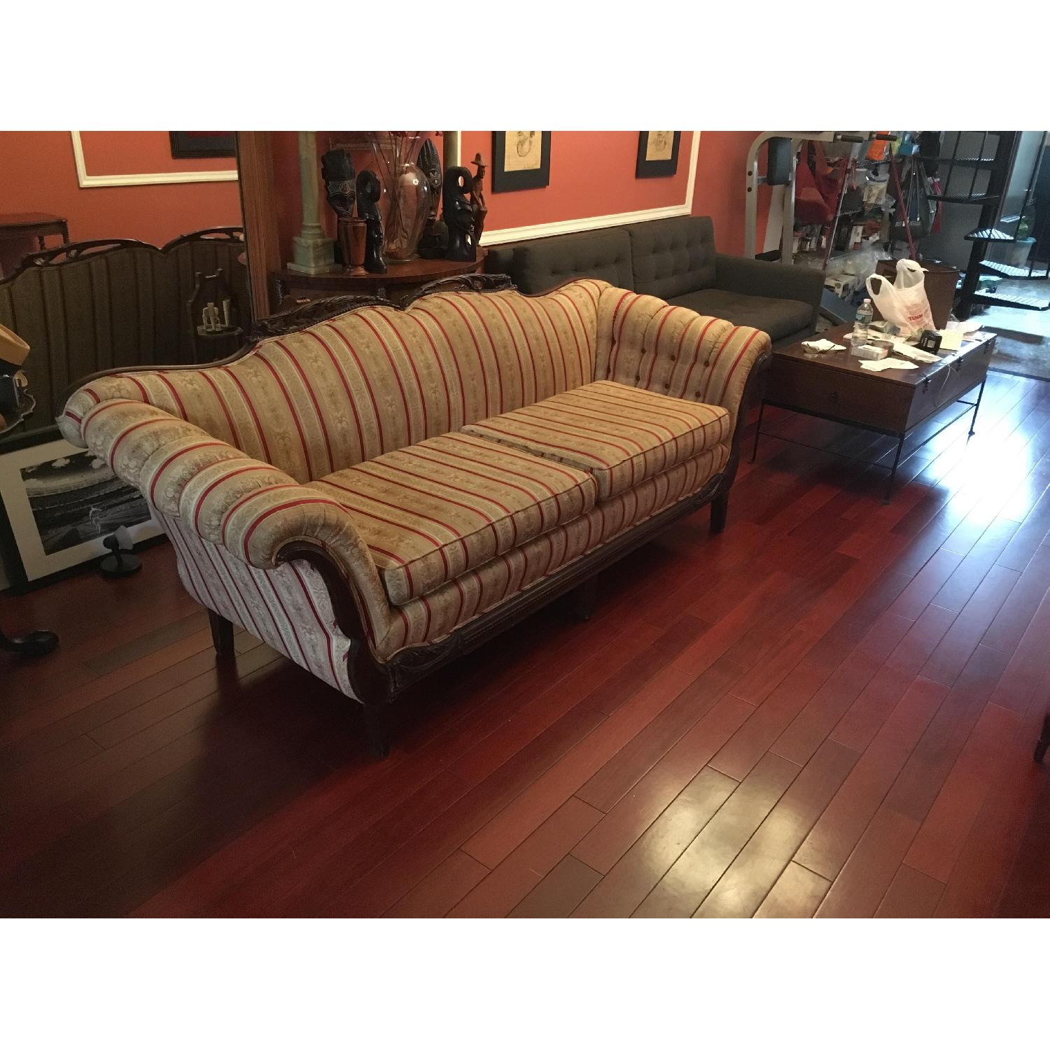 Vintage Camel Back Sofa - image-5