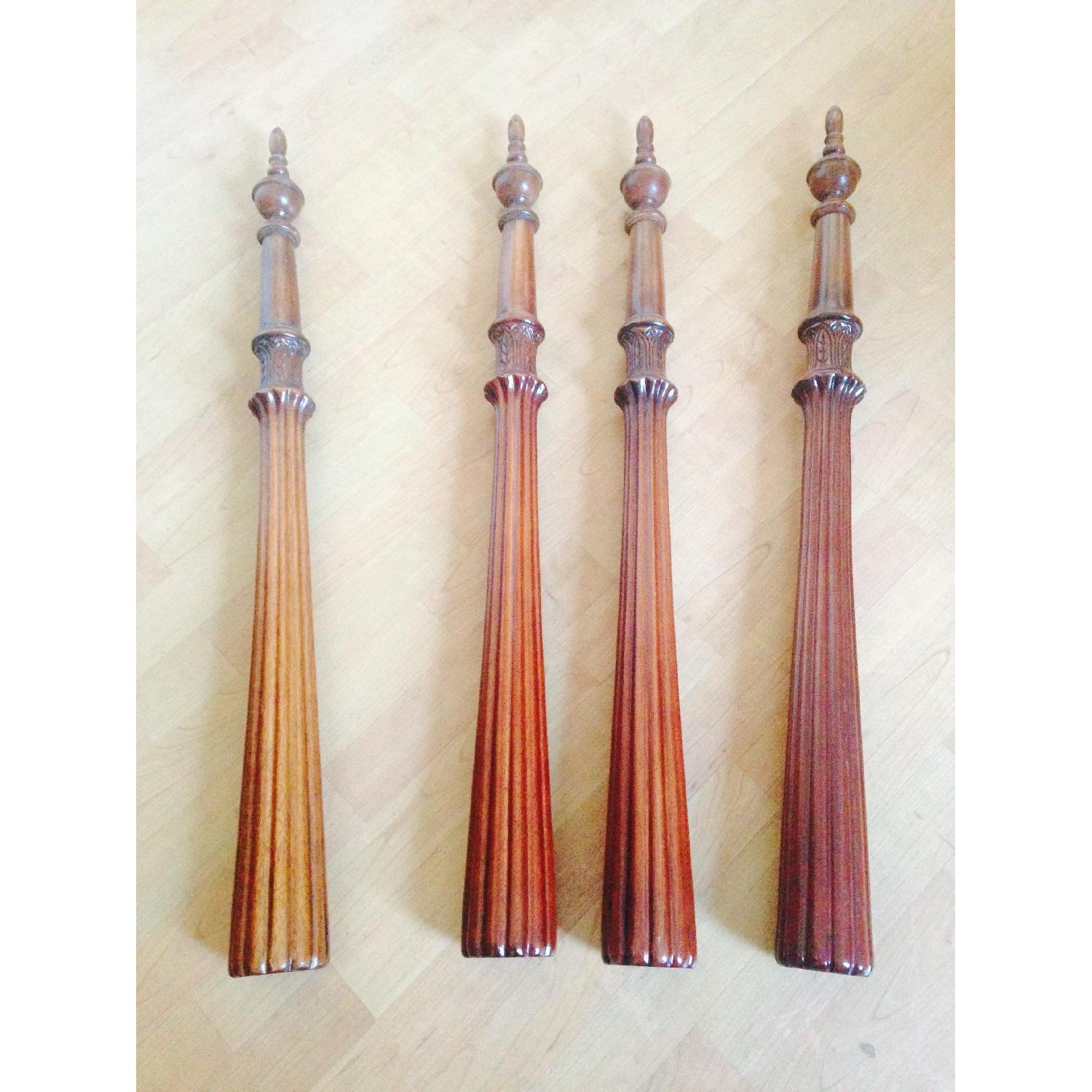 Council Craftsman Rice Carved Queen Size Bed Frame - image-4