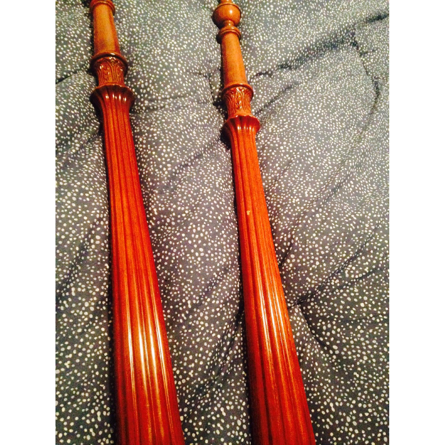 Council Craftsman Rice Carved Queen Size Bed Frame - image-7