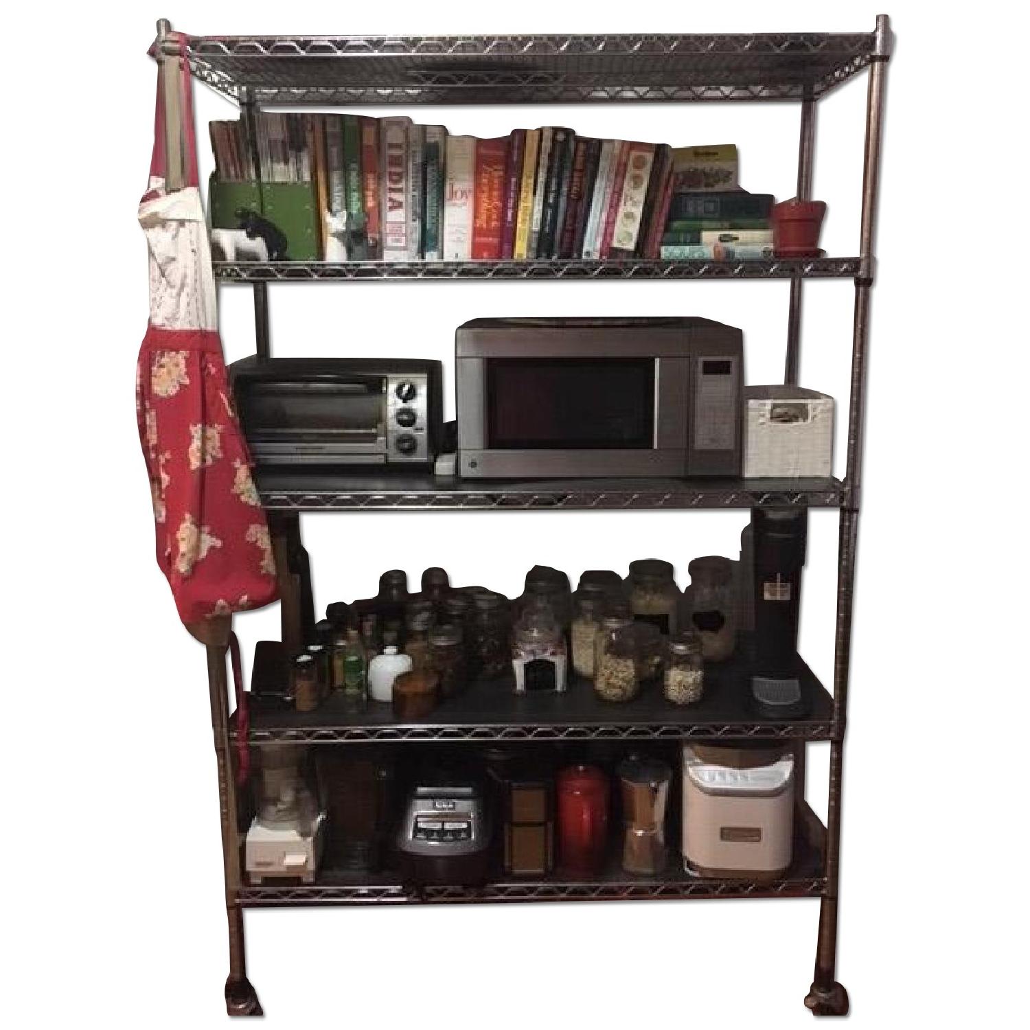 MSF Steel Pantry/Kitchen Shelves on Wheels AptDeco