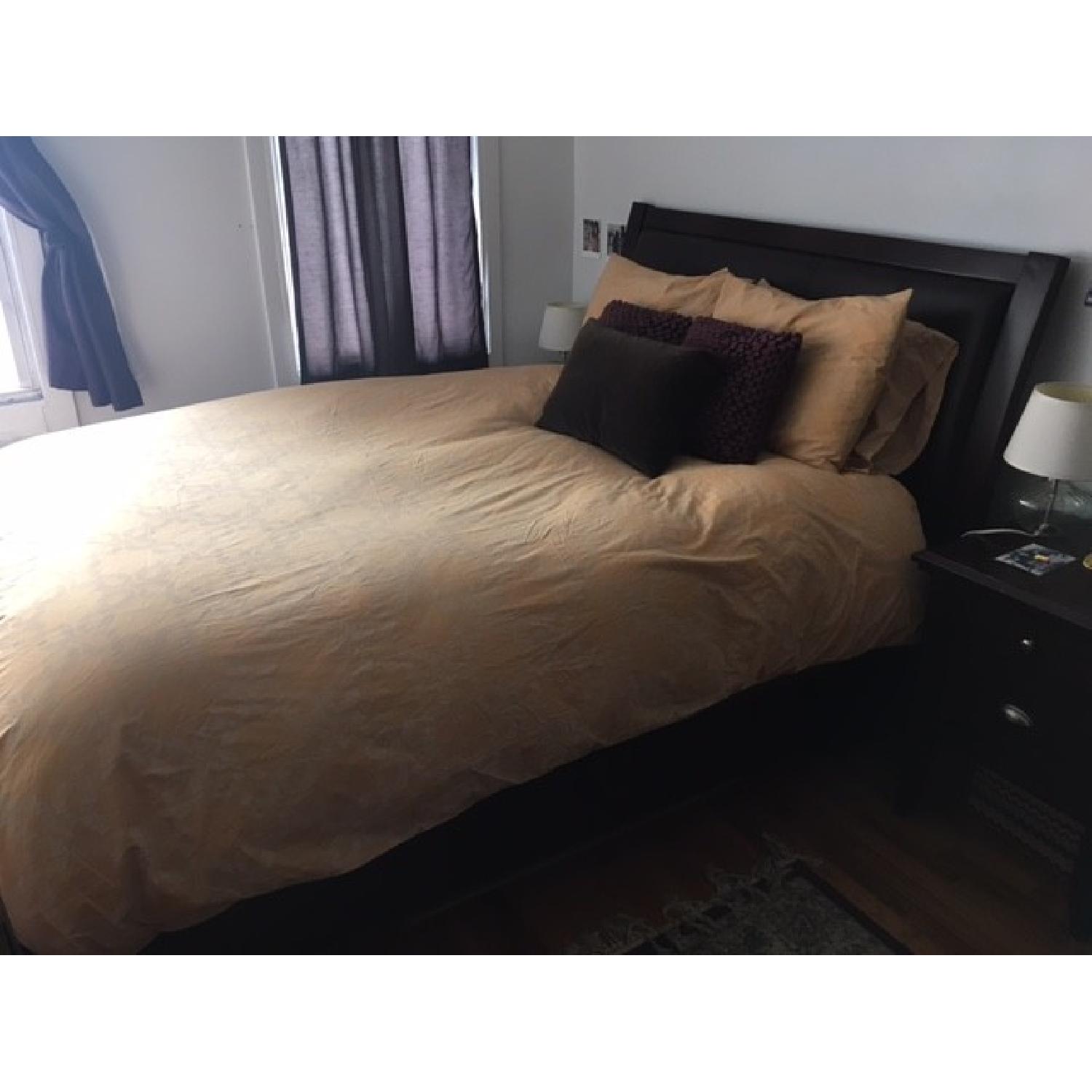 4 Piece Dark Wood Bedroom Set - image-1