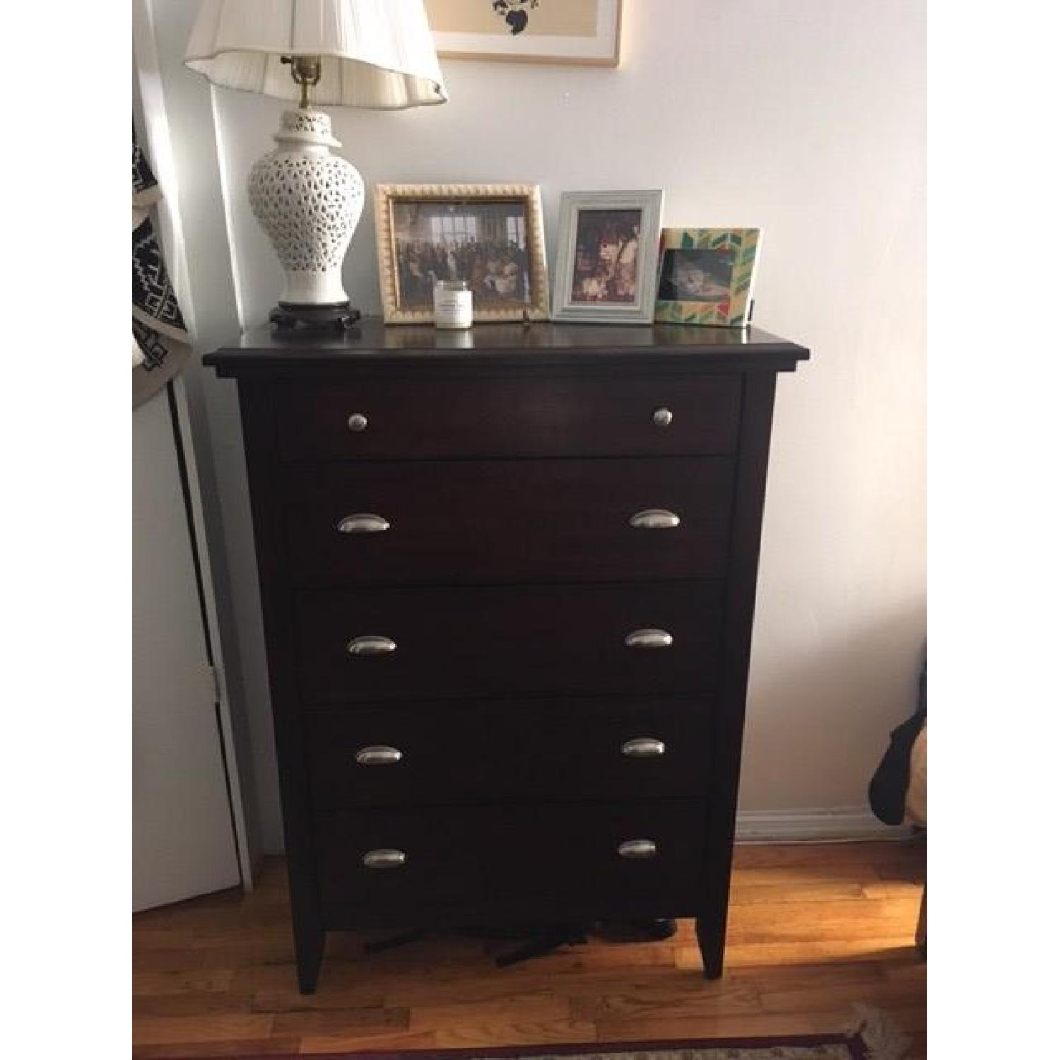 4 Piece Dark Wood Bedroom Set - image-5