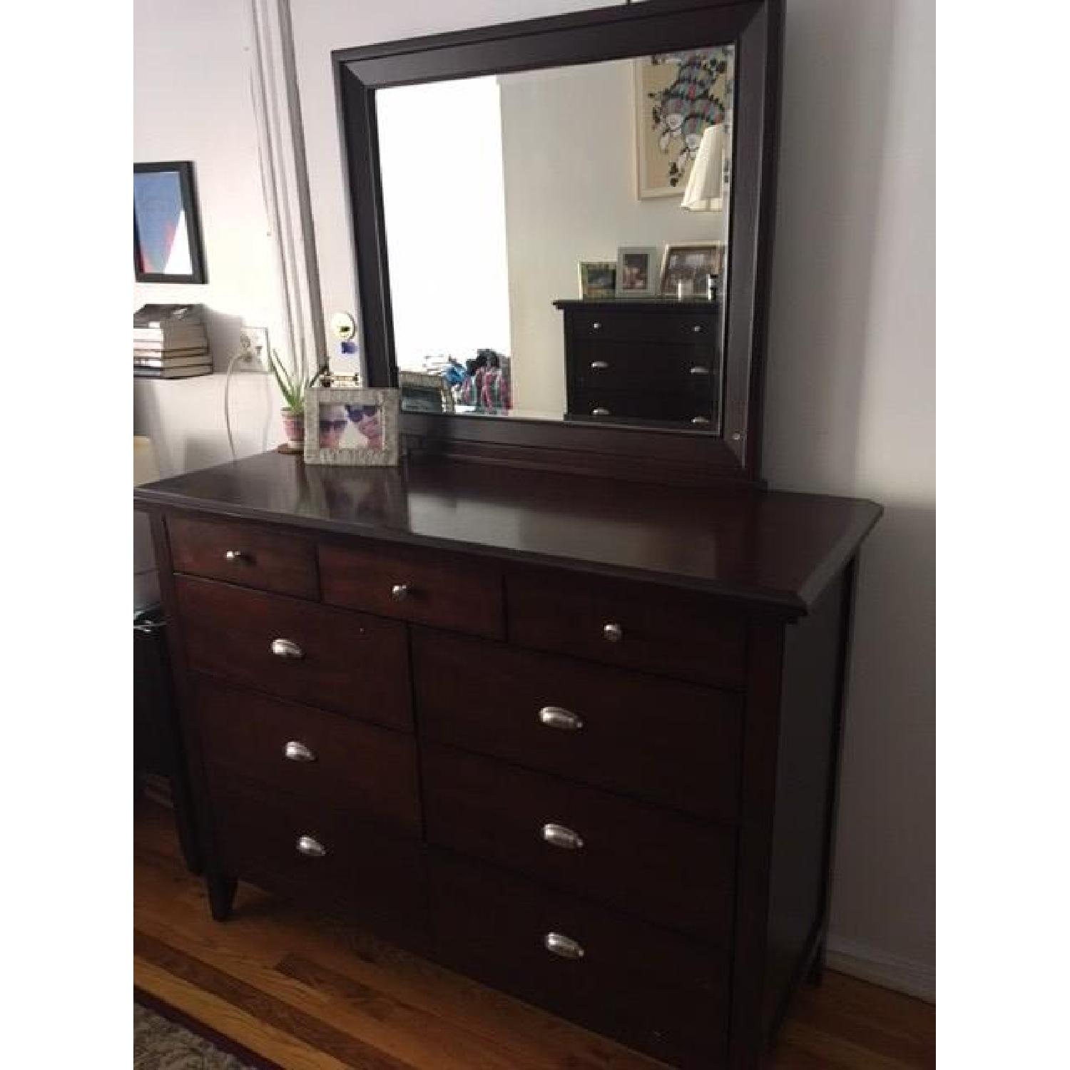 4 Piece Dark Wood Bedroom Set - image-6