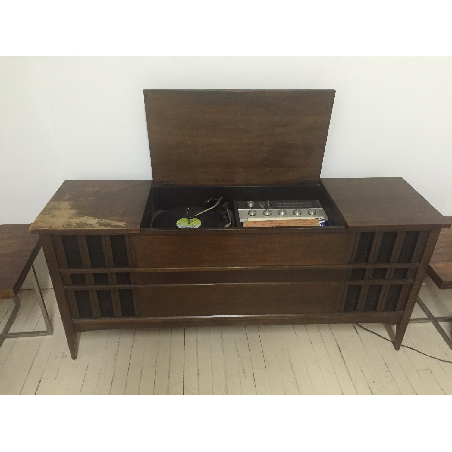 Vintage Garrard Record/Radio Player Console - image-2