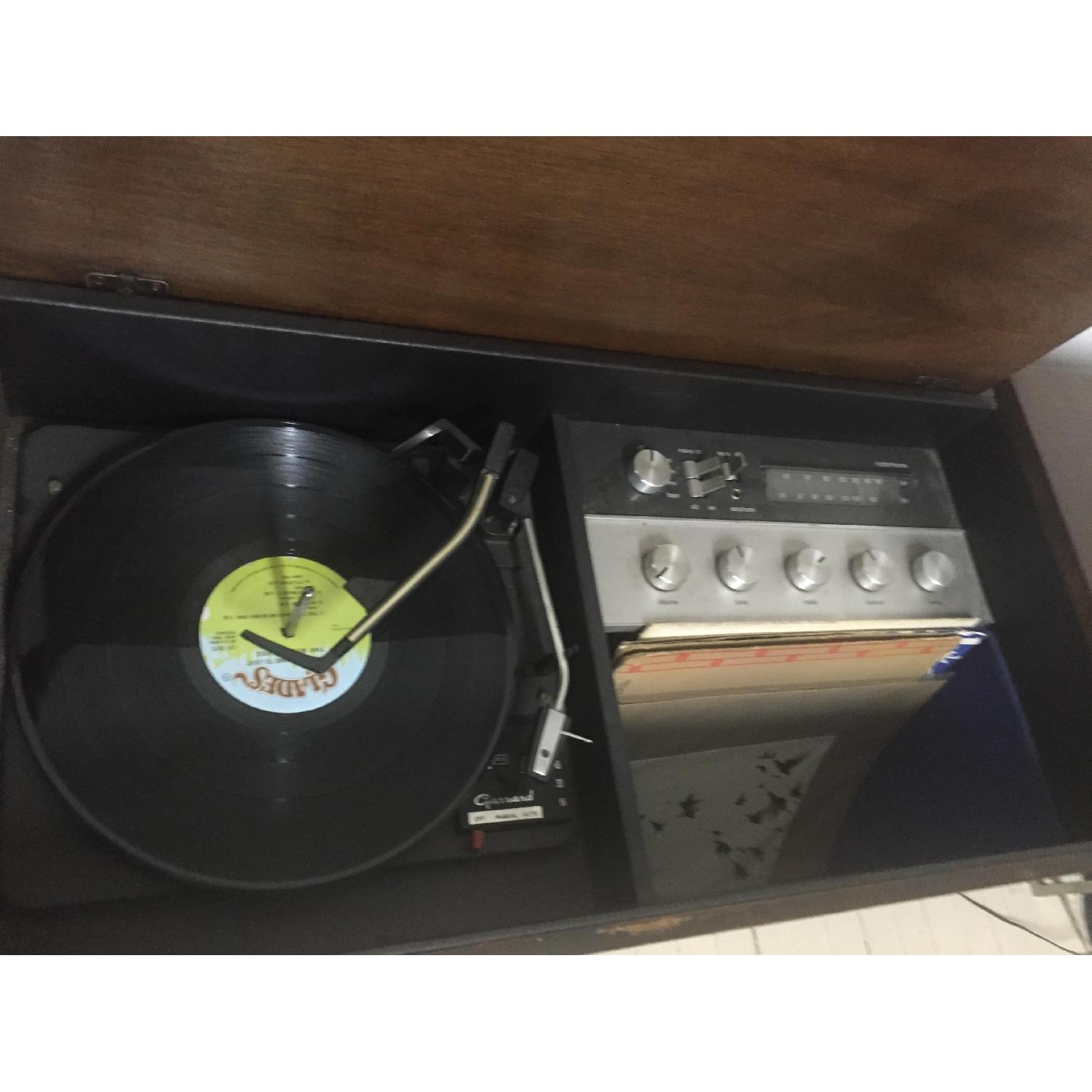 Vintage Garrard Record/Radio Player Console - image-3