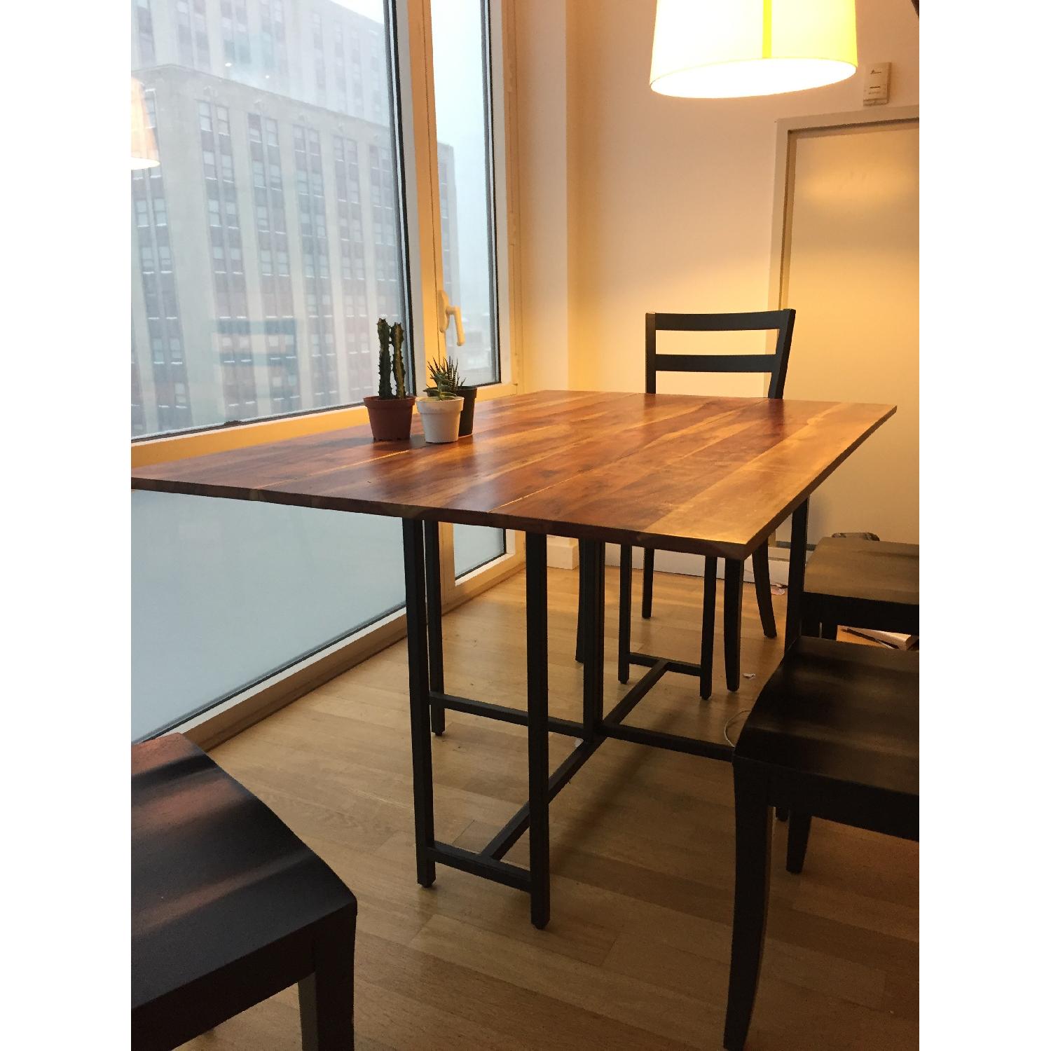 Crate & Barel Origami Drop Leaf 5 Piece Rectangular Dining Set - image-2