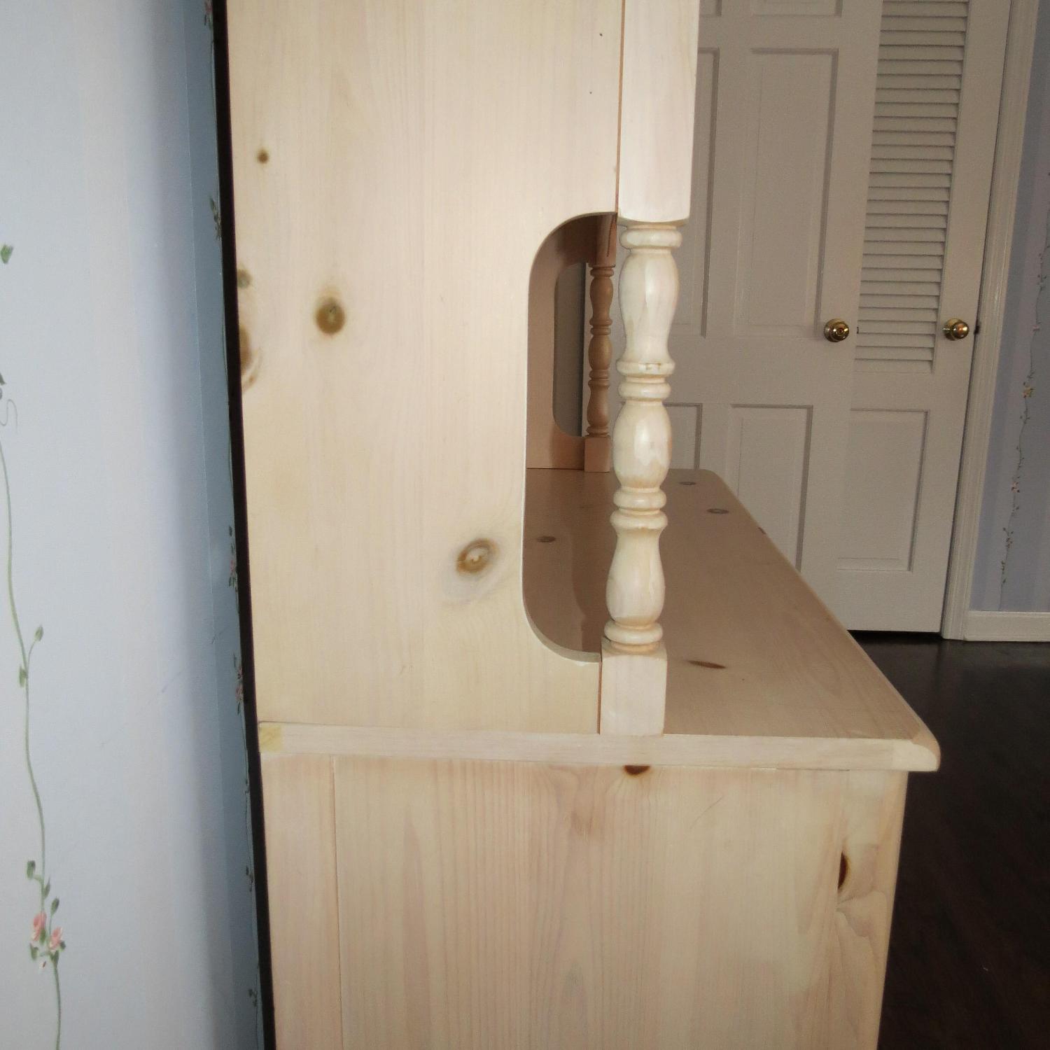 Thomasville Four Drawer Chest w/ Attachable Hutch & Two Shelves - image-3