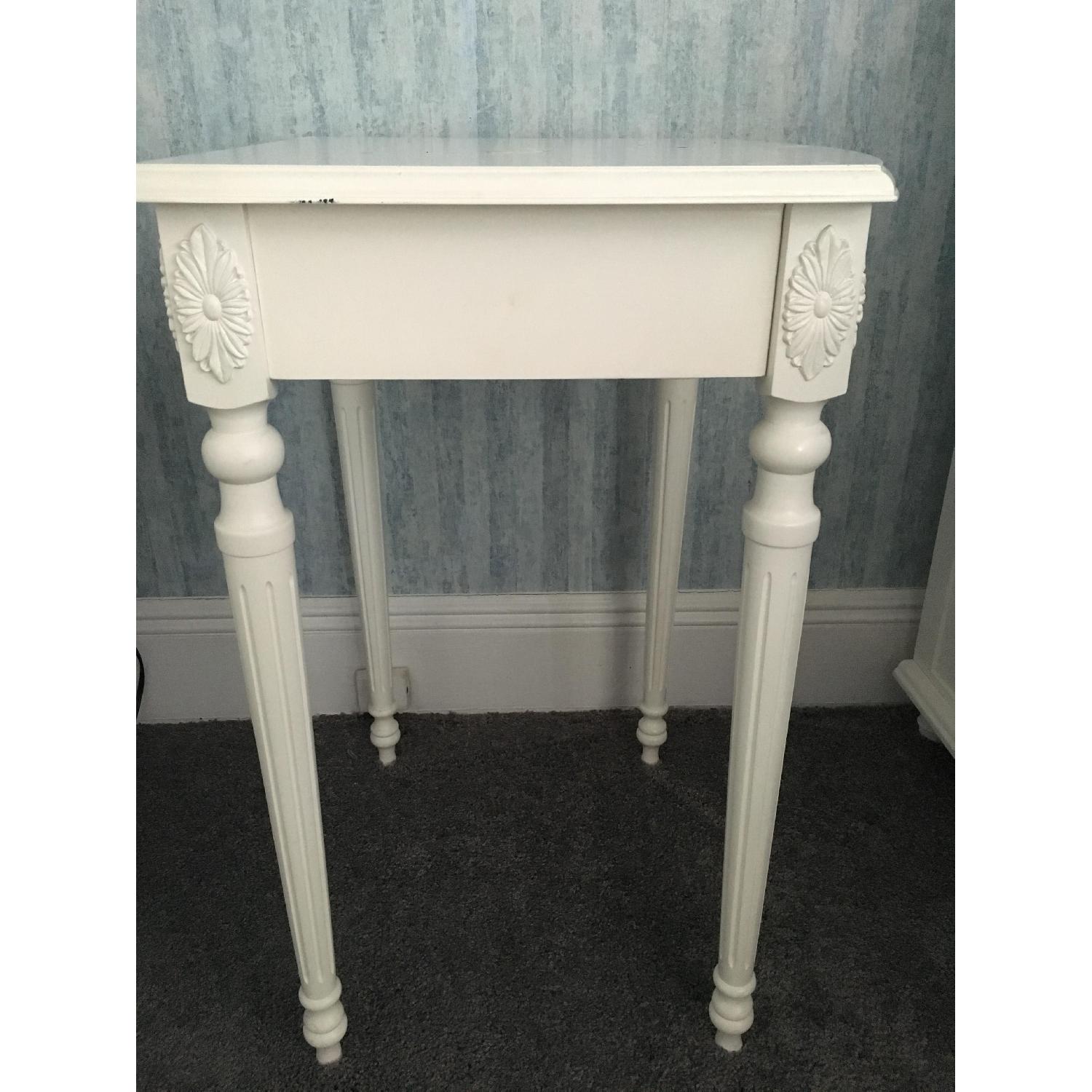 White Wooden Side Table - image-2