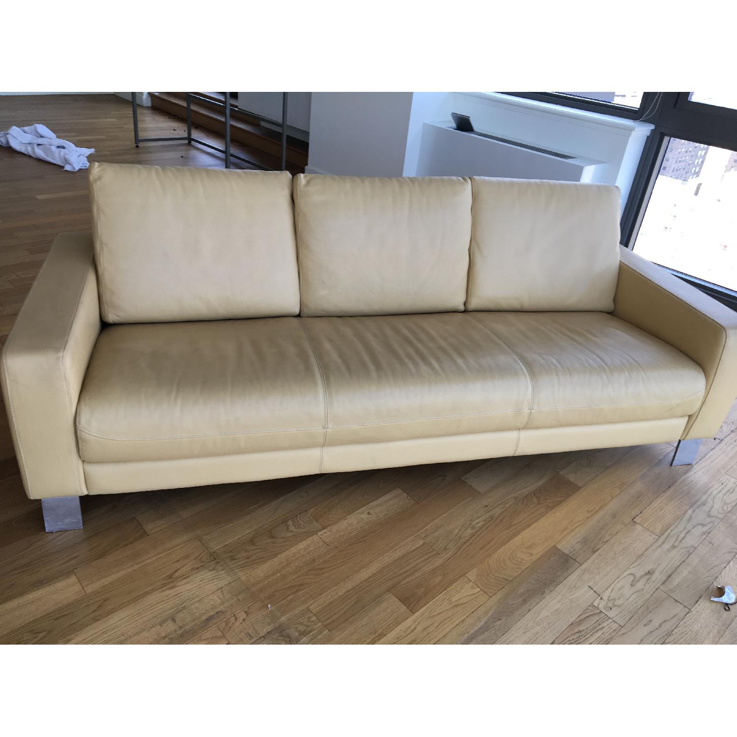 Yellow Leather Sofas - image-1