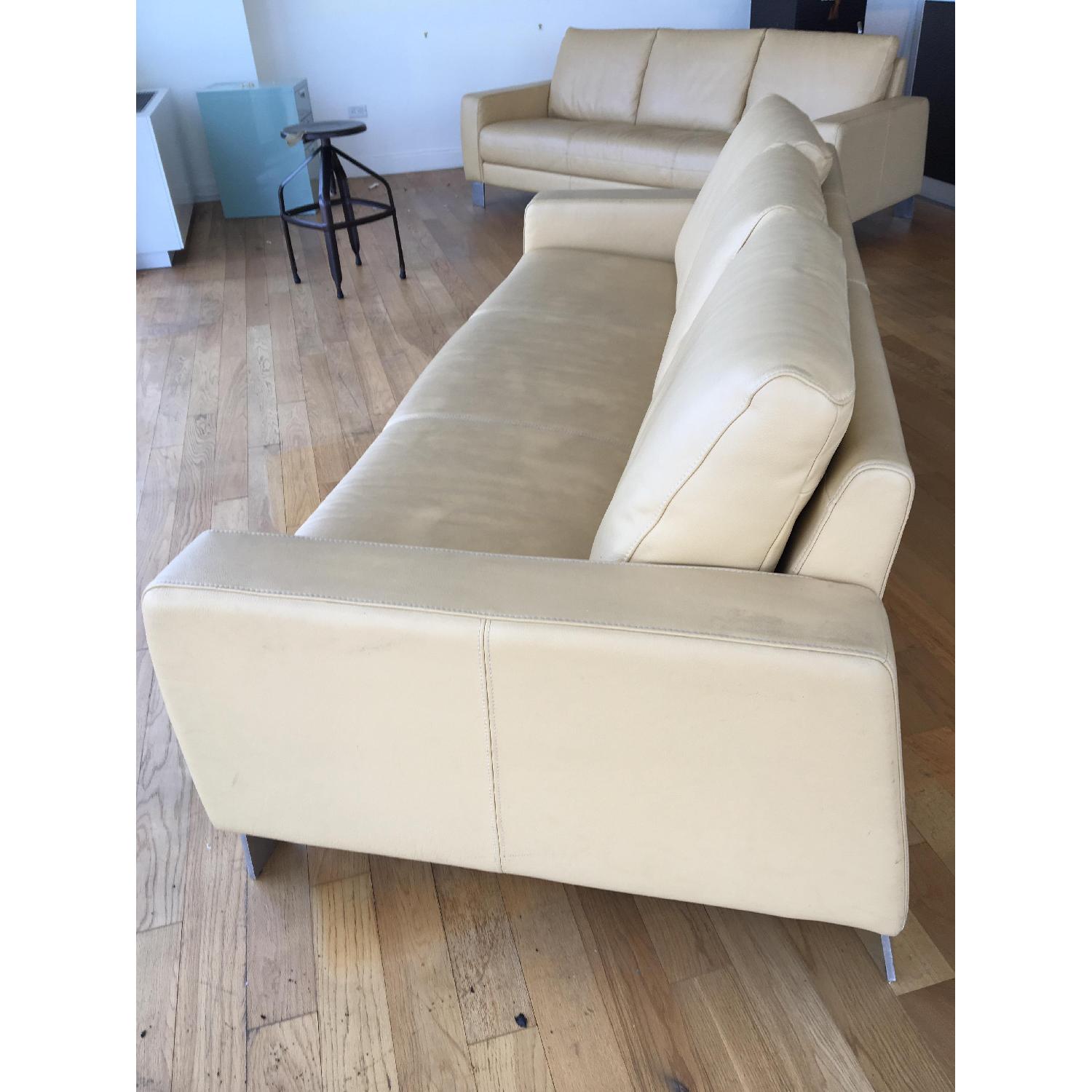 Yellow Leather Sofas - image-3