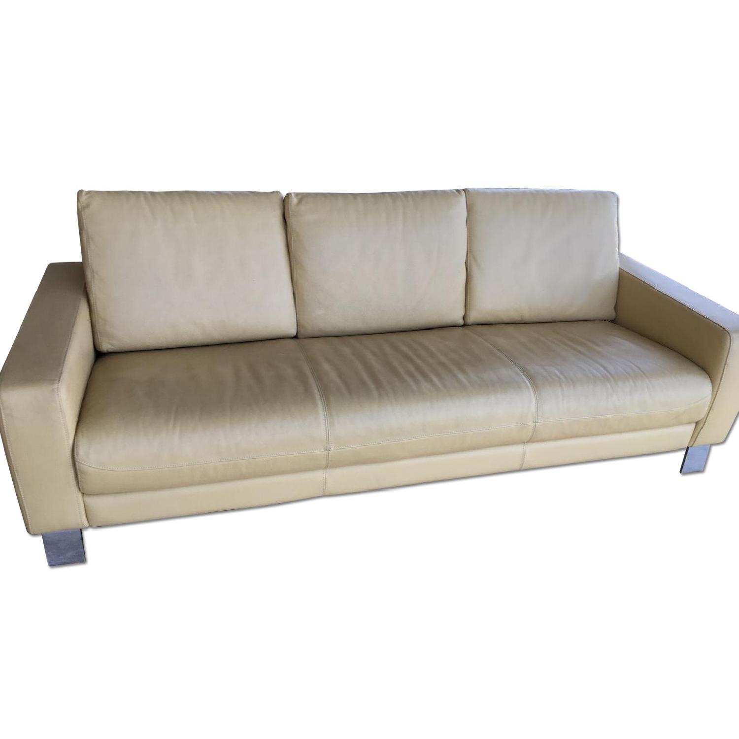 Yellow Leather Sofas - image-0