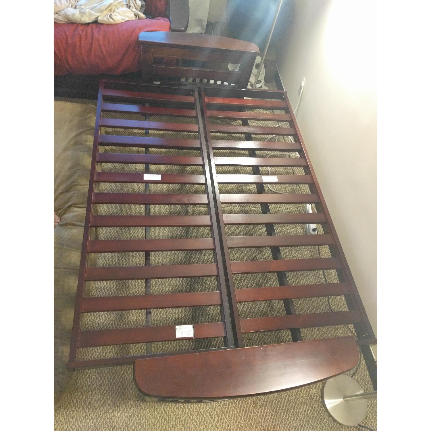 Dark Wooden Full Size Futon - image-2