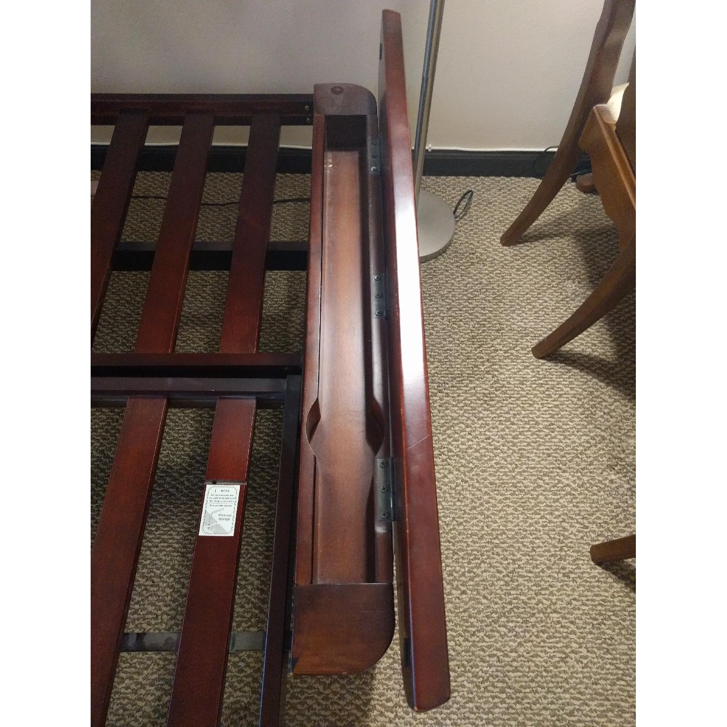 Dark Wooden Full Size Futon - image-5