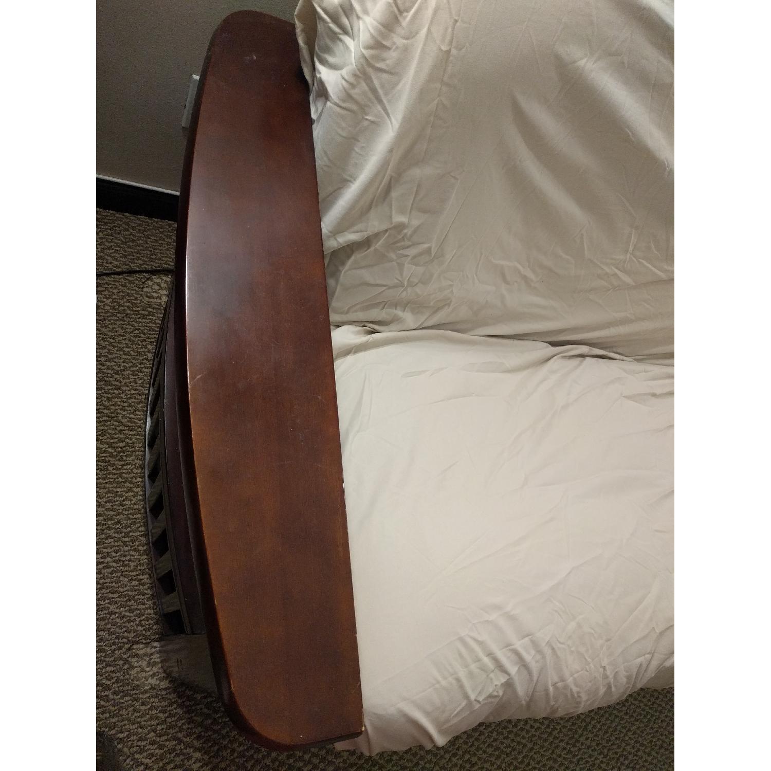 Dark Wooden Full Size Futon - image-8