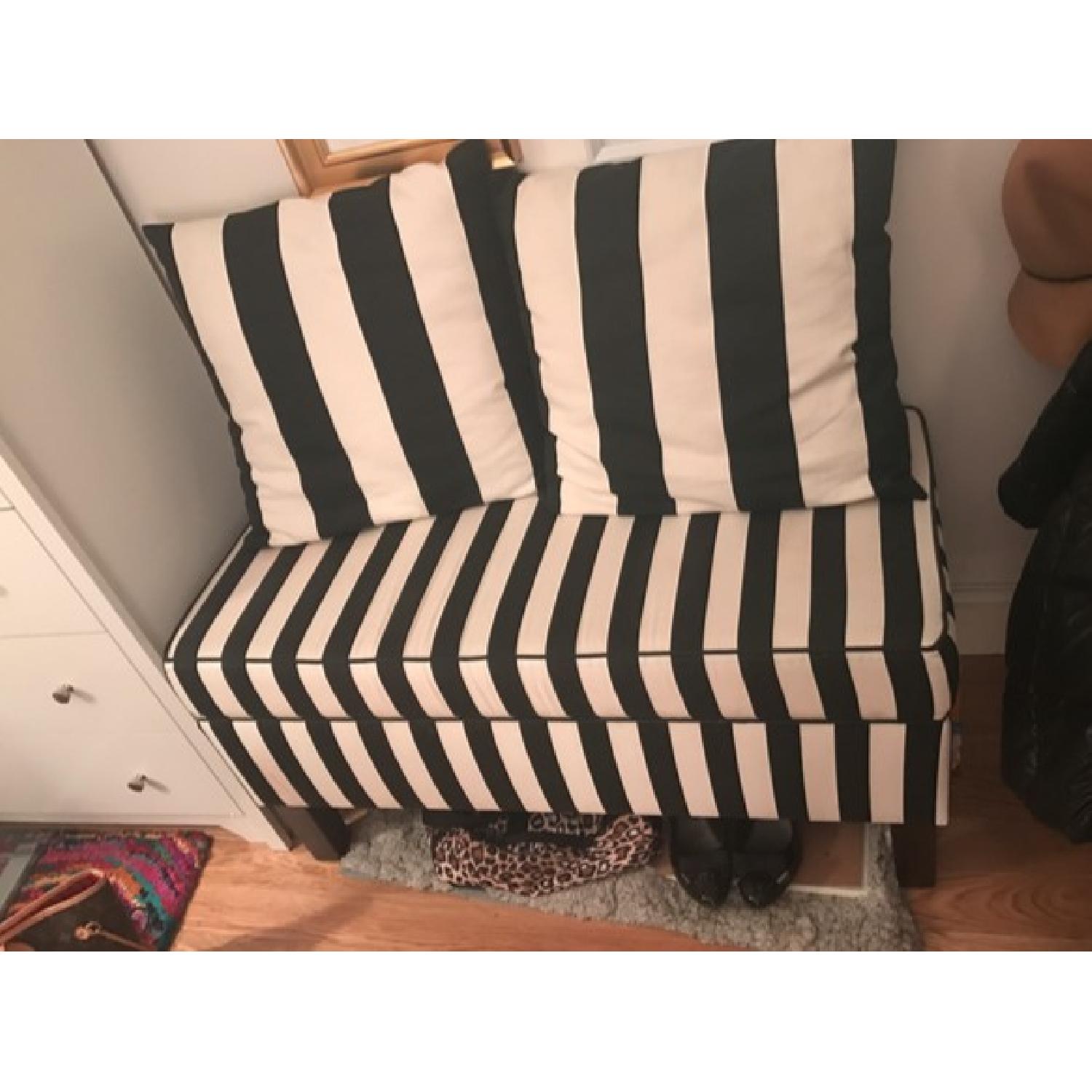 Black & White Striped Bench - image-5