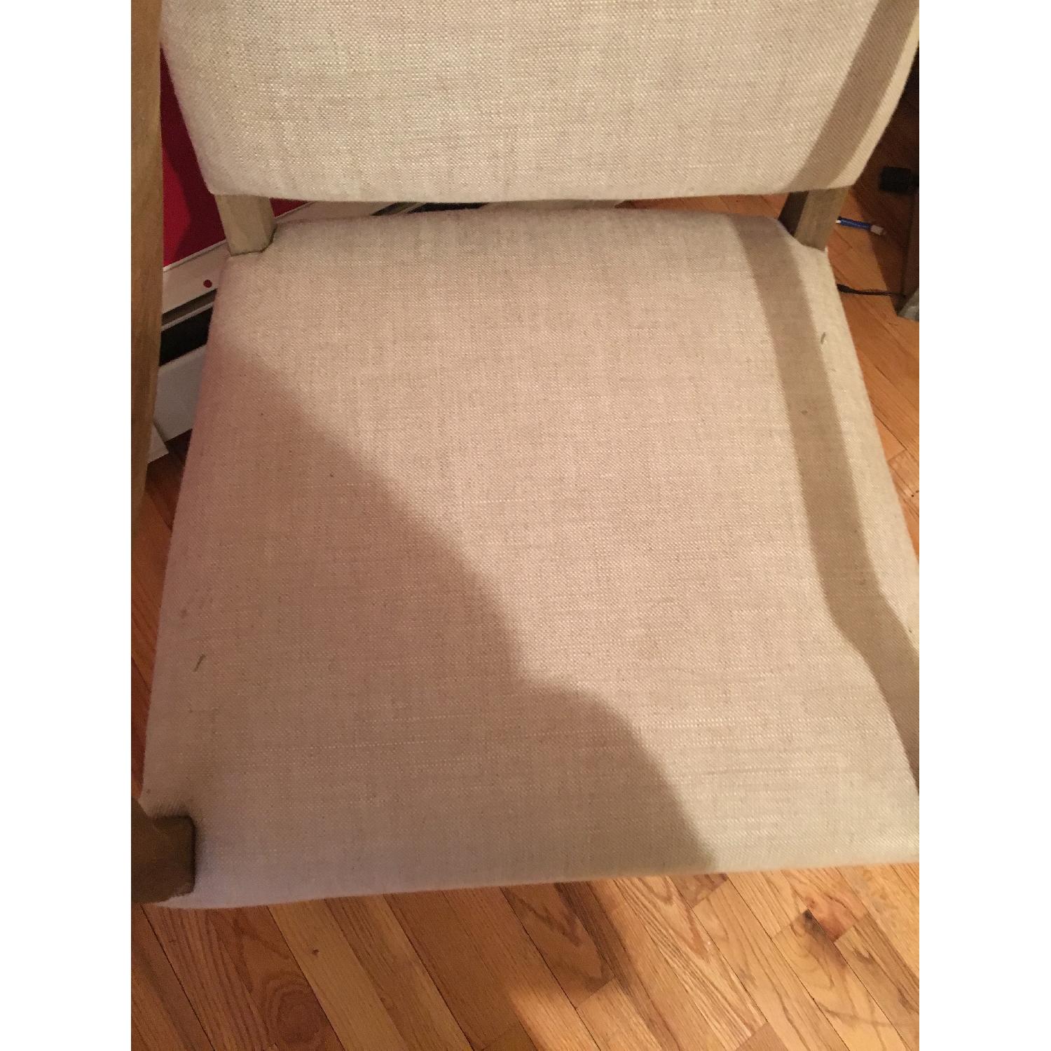 Linen Wool Blend Wood Craft Chair - image-6