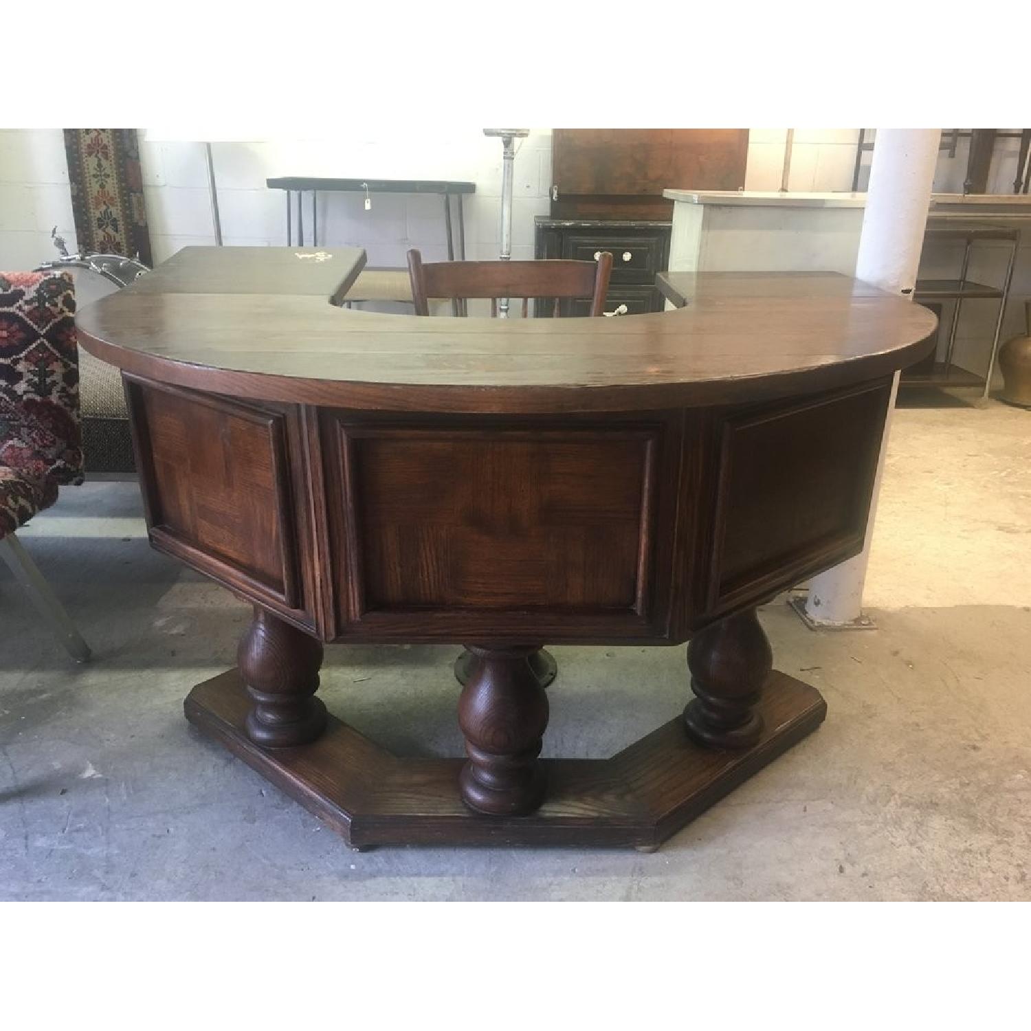 Antique Round Desk - image-1