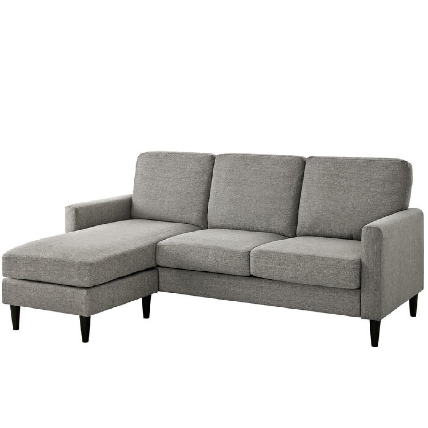 Zipcode Design Gray Reversible Sectional Fabric Sofa - image-7